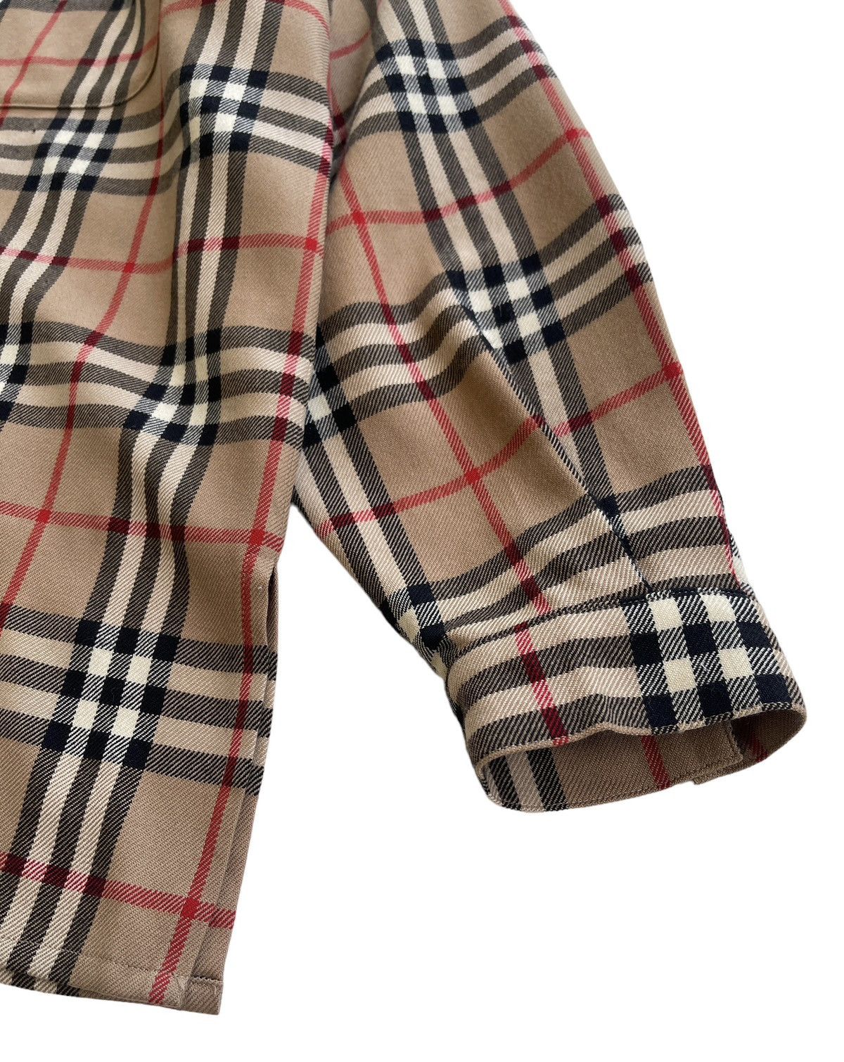 Burberry Oversized Burberrys Nova Checked Wool Vintage Shirt Size L / US 10 / IT 46 - 10 Thumbnail