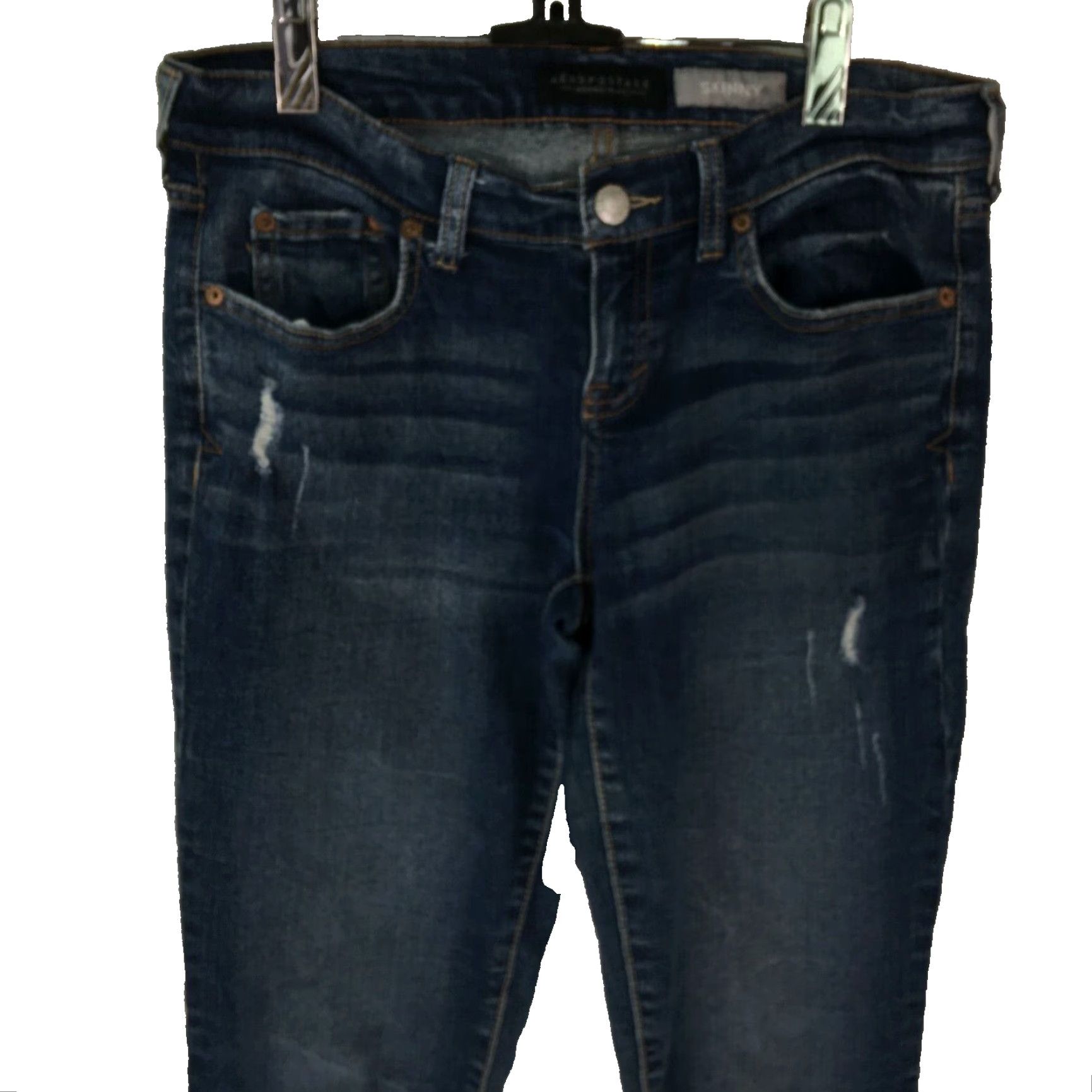 Vintage VINTAGE Aéropostale Bayla Skinny Jeans Women 32x32 Blue Denim Stretch Size 6 90s City College Skinny Jeans Size 28" / US 6 / IT 42 - 2 Thumbnail