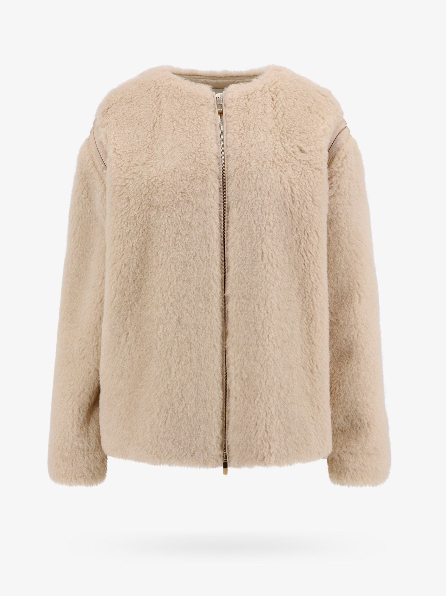 image of Max Mara Panno Woman Beige Jackets, Women's (Size Medium)