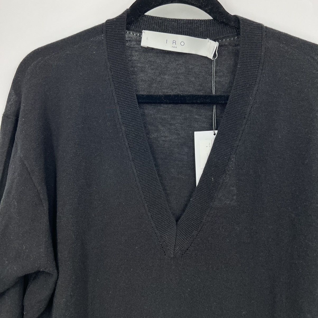 Iro NWT IRO Haru V-Neck Sweater Pullover Wool Cashmere Loose Fit Size XS / US 0-2 / IT 36-38 - 7 Thumbnail