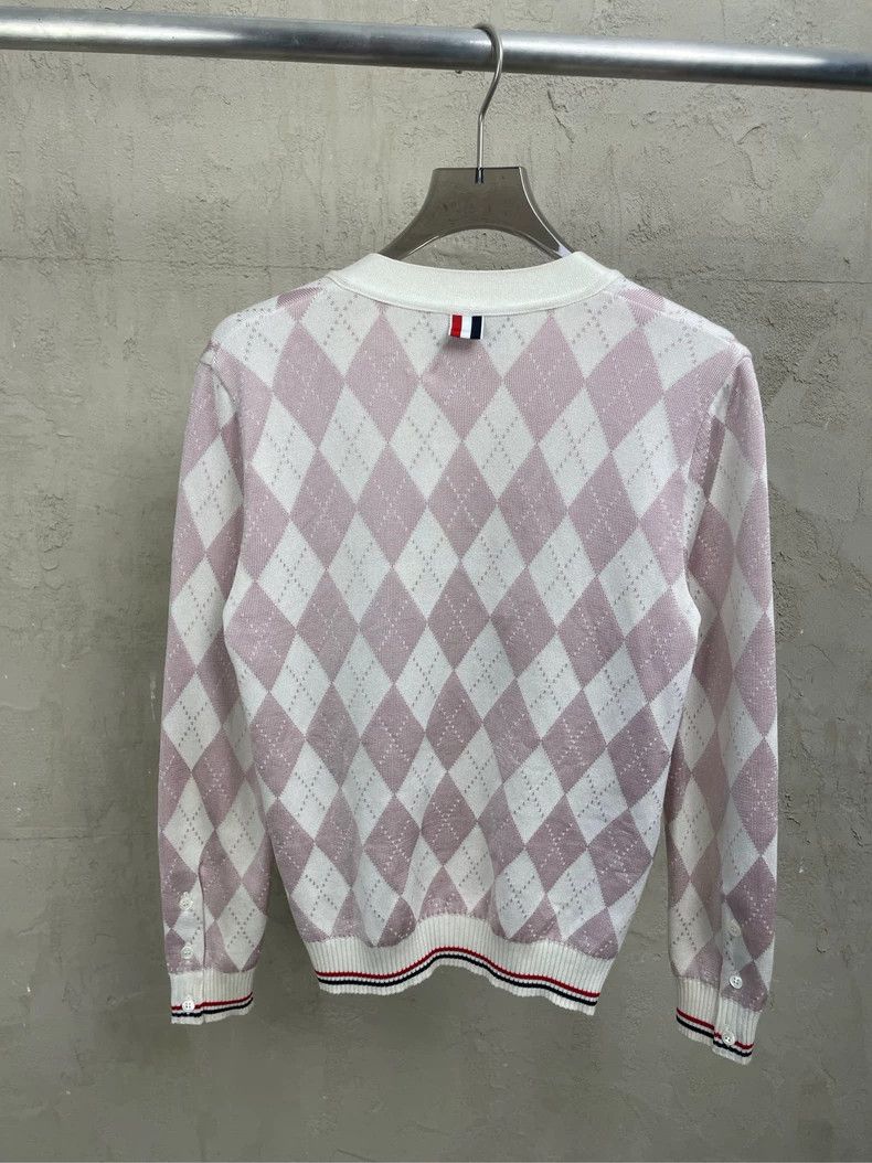 Thom Browne Thom browne White and purple color-matched diamond checkere Size XS / US 0-2 / IT 36-38 - 3 Thumbnail