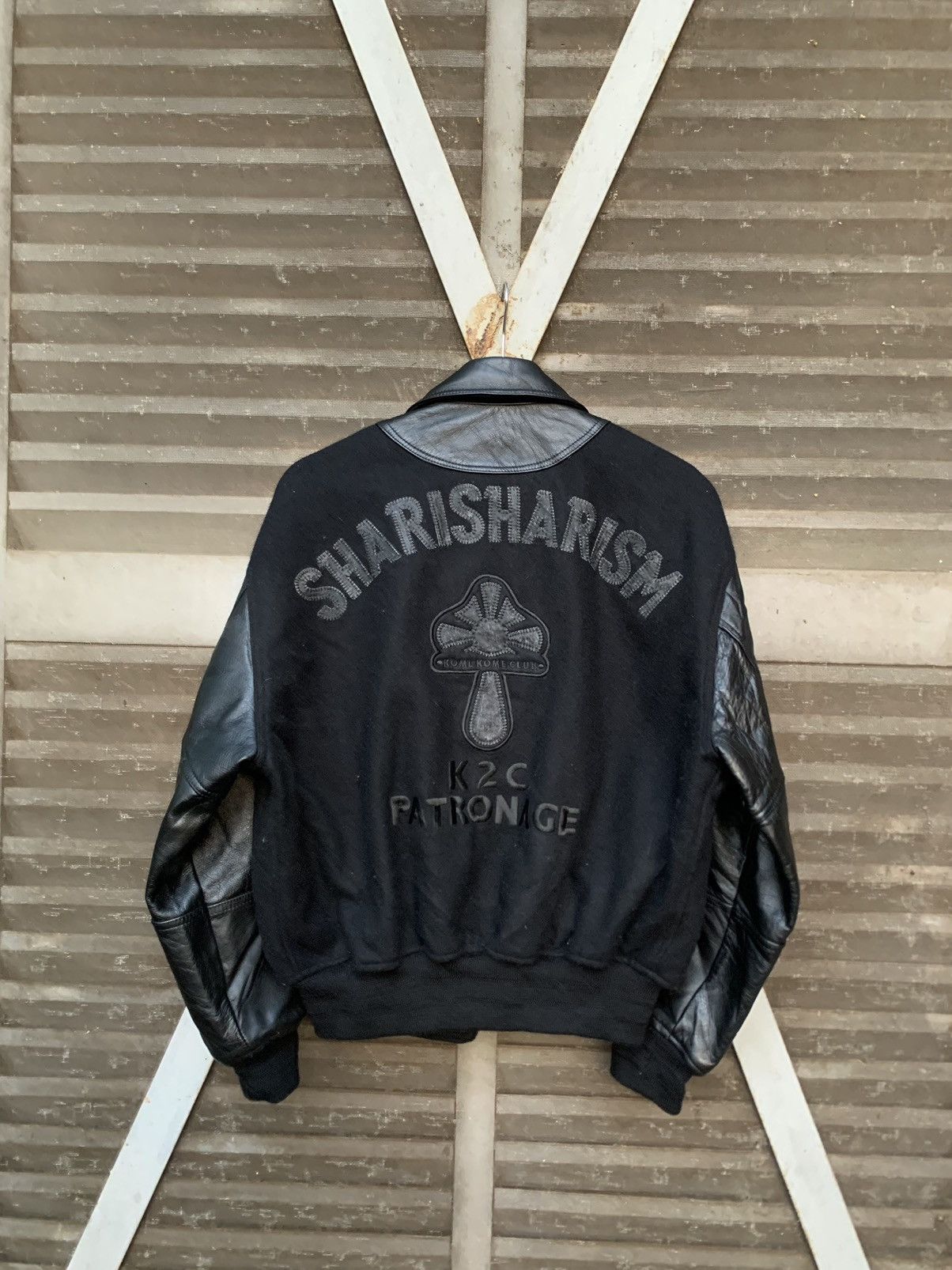 Vintage 👹Vintage Kome Kome Club All Black Varsity Jacket Size US S / EU 44-46 / 1 - 8 Thumbnail