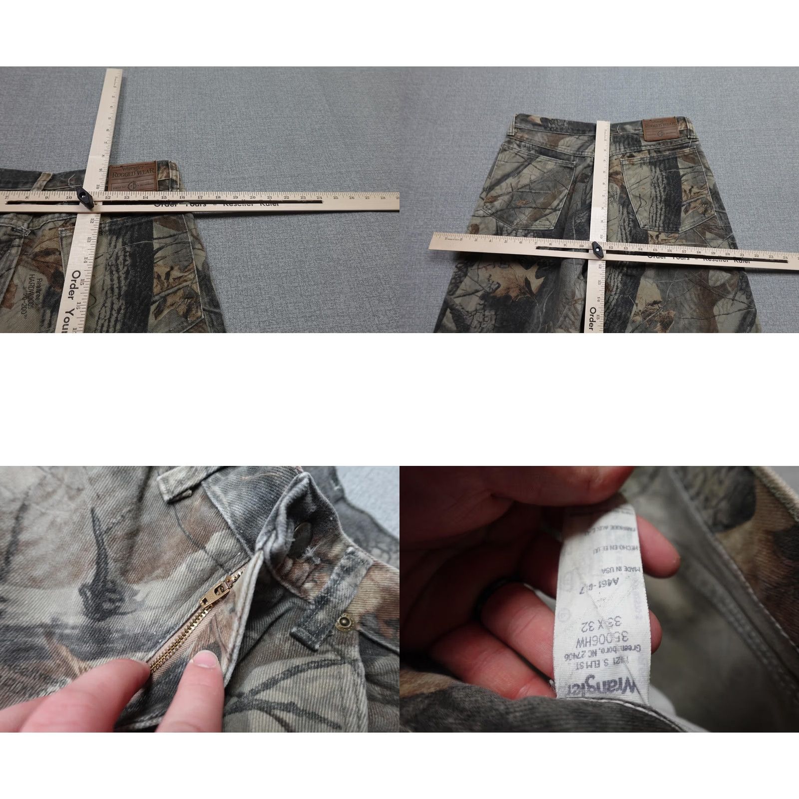 Wrangler Vintage Wrangler Rugged Wear Jeans Mens 36x32 Realtree Camo Denim Straight Leg Mens Jeans Brown Camouflage 90s? No Size US 36 / EU 52 - 8 Thumbnail