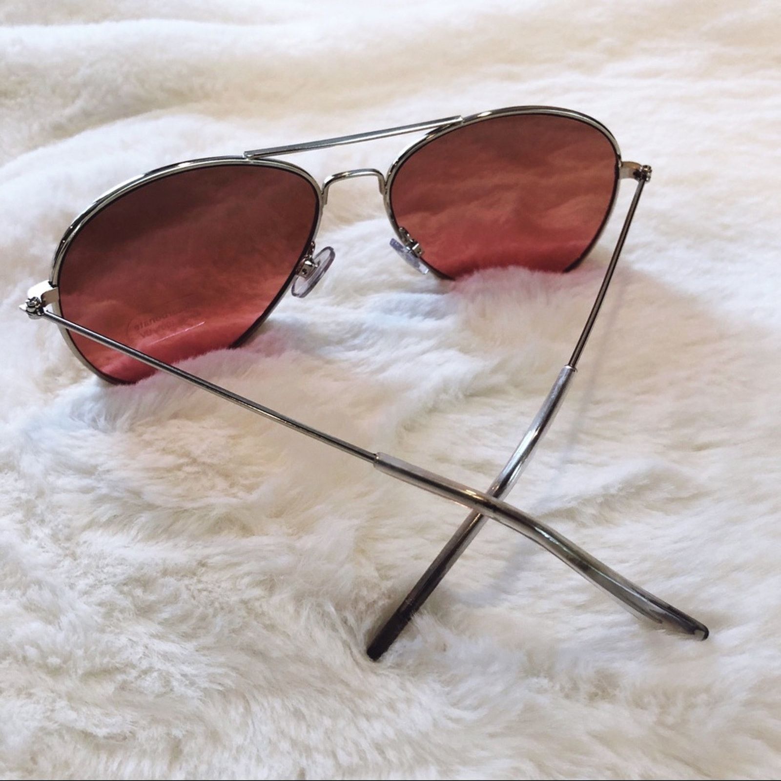 Other Rosalia Dark Pink Full Rim Aviator Sunglasses Size ONE SIZE - 8 Thumbnail