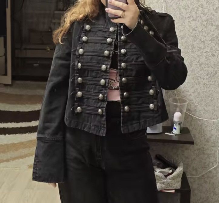 Japanese Brand Vintage Military-Inspired Denim Jacket – Bold, Structured Size US S / EU 44-46 / 1 - 10 Thumbnail