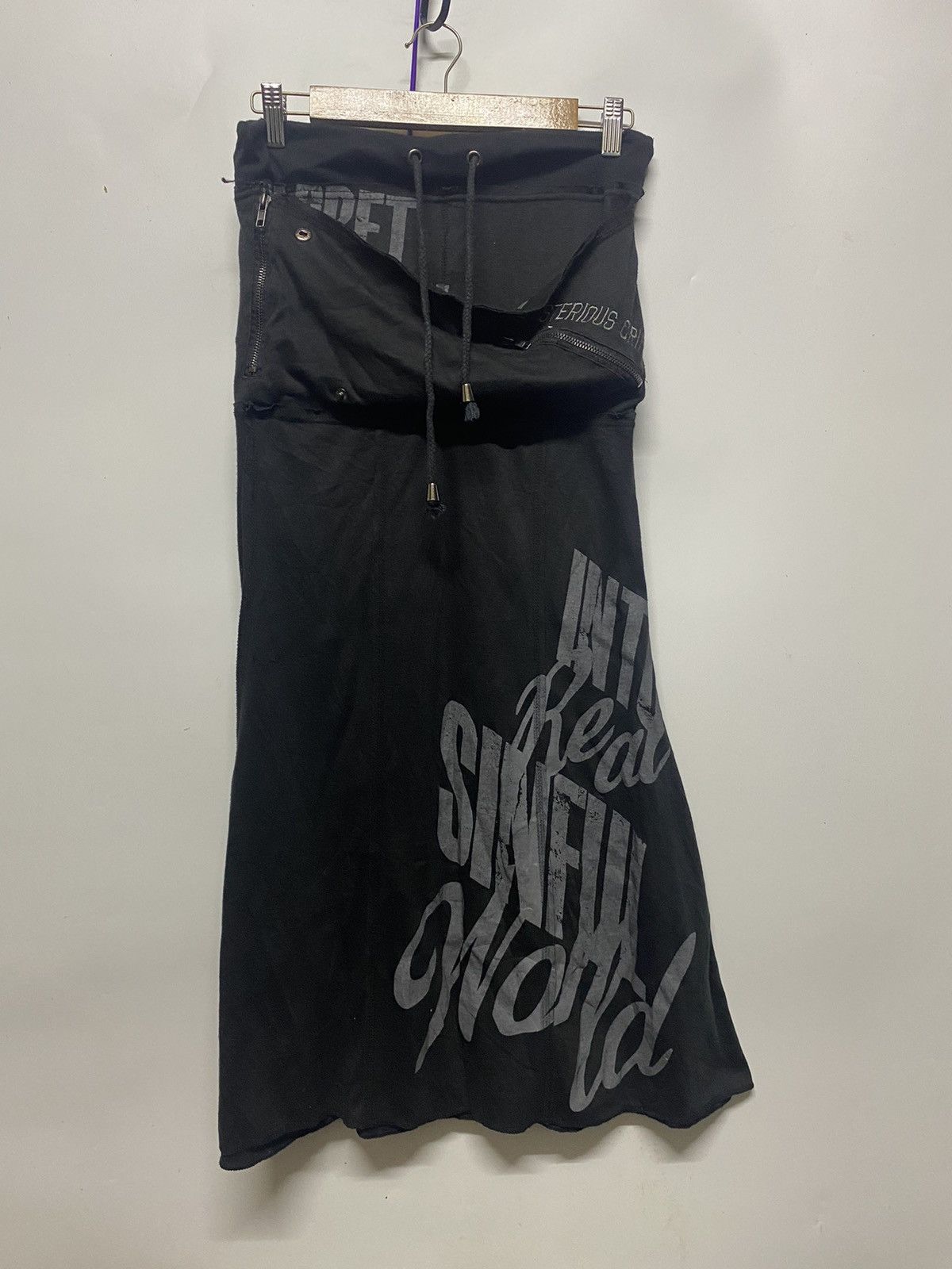 If Six Was Nine Ghost Of Harlem Japanese Punk Midi Skirts Size 28" / US 6 / IT 42 - 1 Thumbnail