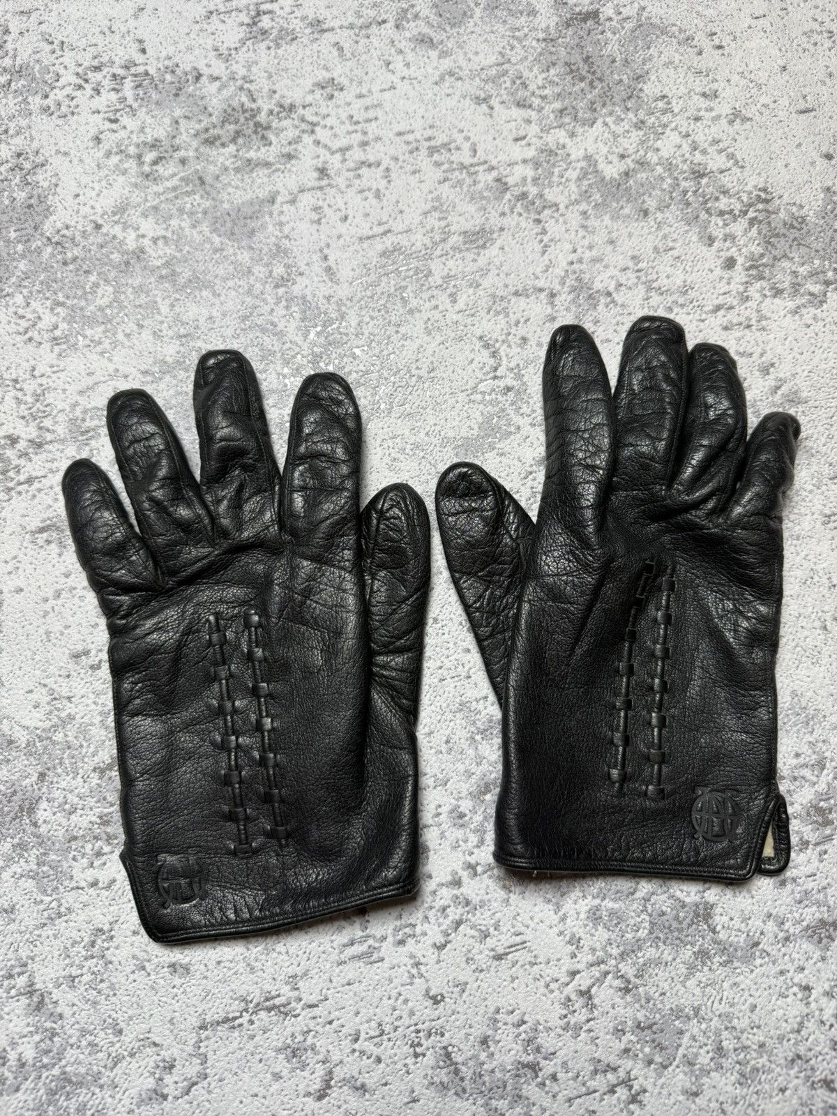 Jean Paul Gaultier Rare Jean Paul Gaultier Leather Gloves Black Men Vintage Size ONE SIZE - 5 Thumbnail