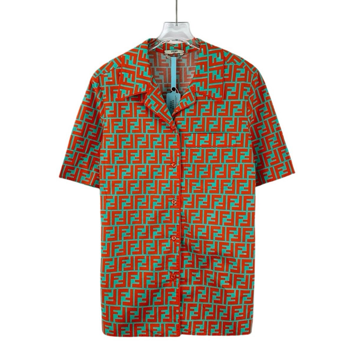 Fendi Fendi All Over Logo Printed Short Sleeve Shirt K26WX Size M / US 6-8 / IT 42-44 - 1 Thumbnail