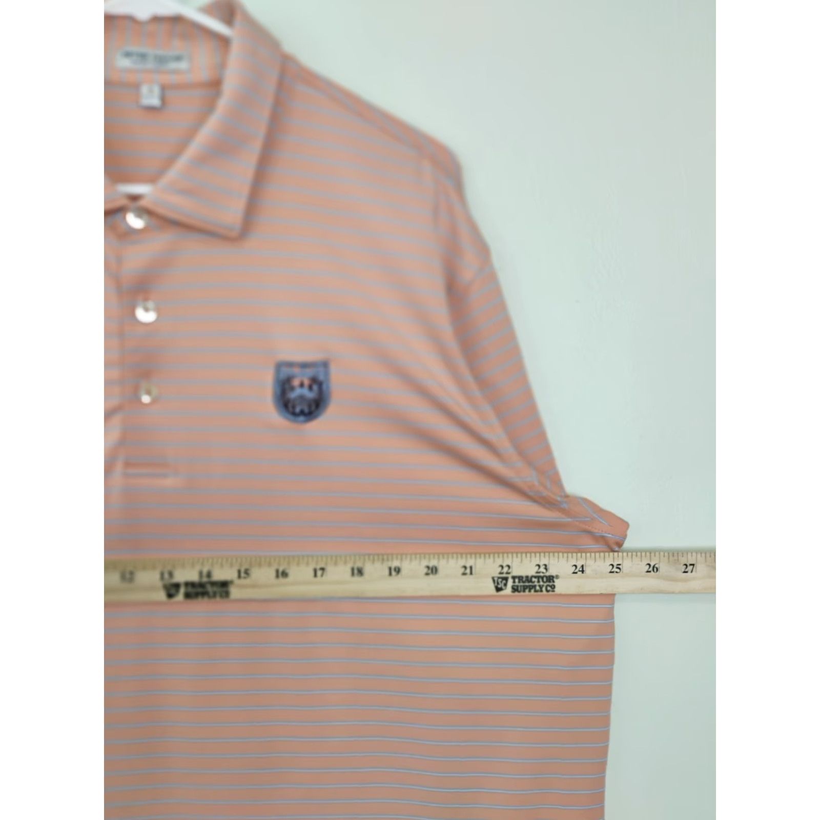 Peter Millar Peter Millar Summer Comfort Polo Mens XL Orange Striped Short Sleeve Golf Size US XL / EU 56 / 4 - 6 Thumbnail