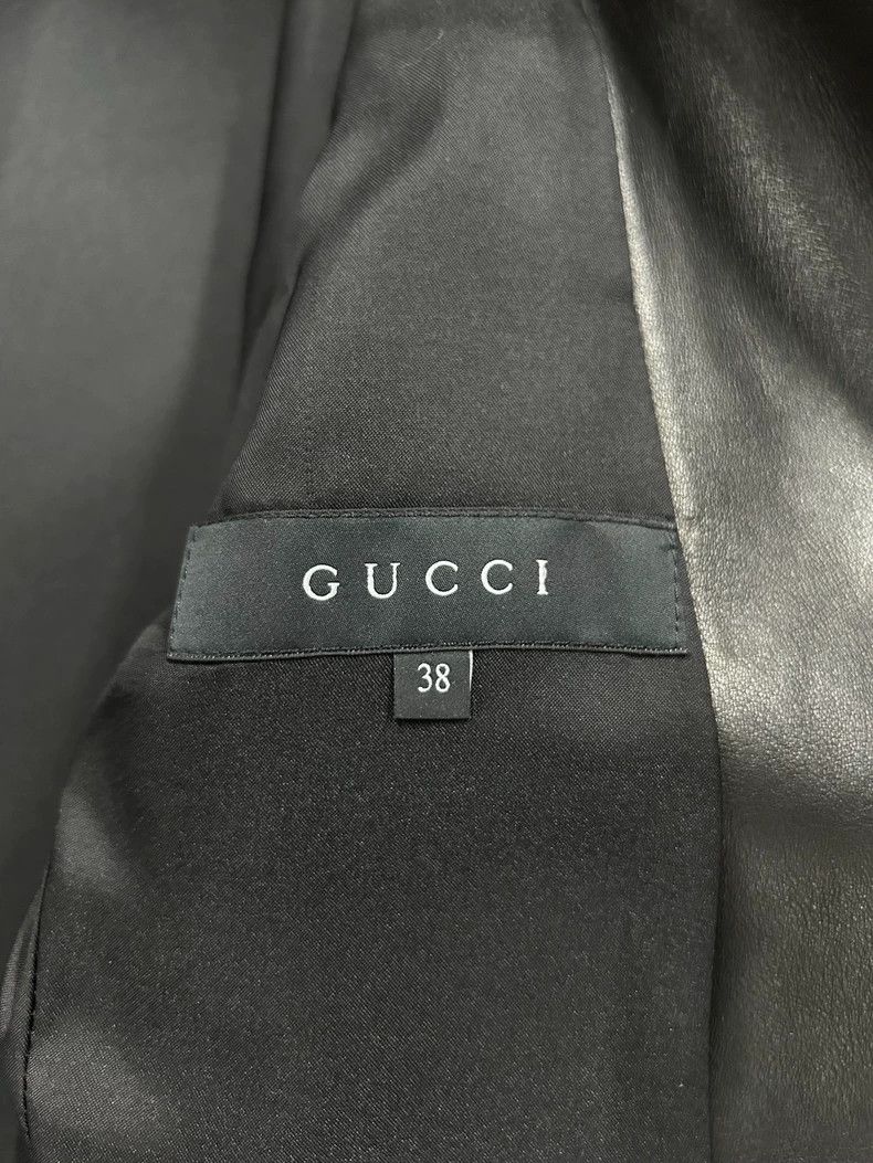 Gucci Gucci Size 38 Black leather wool coat 2501-Nextarrow Size US XXS / EU 40 - 7 Thumbnail