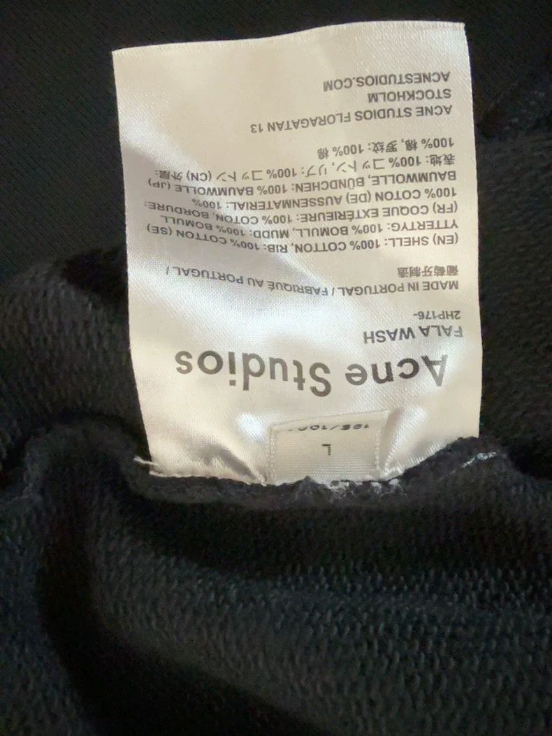 Acne Studios Acne Studios Black hooded sweatshirt Size US L / EU 52-54 / 3 - 6 Thumbnail