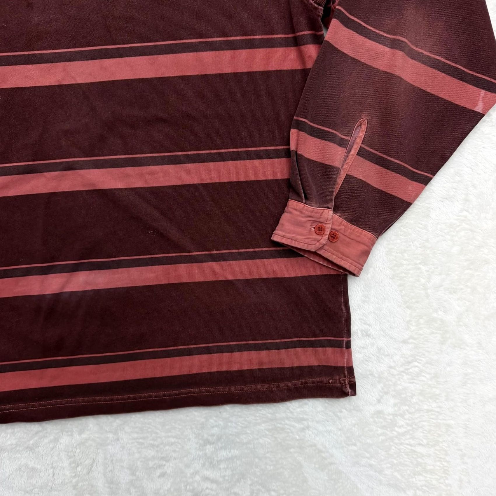 Jeep Jeep Rugby Polo Shirt Mens 2XL Red Stripe Long Sleeve Logo Casual Size US XXL / EU 58 / 5 - 4 Thumbnail