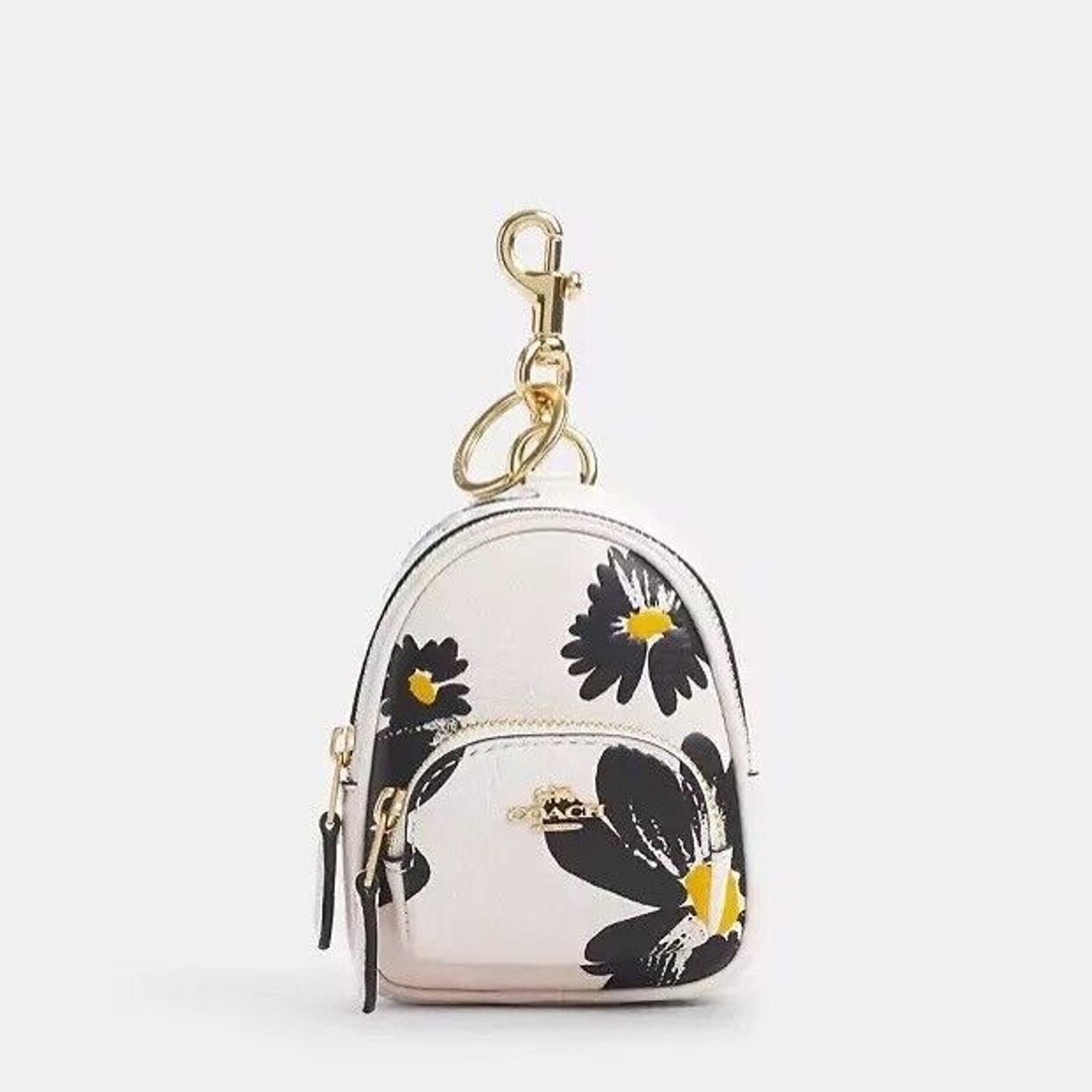Coach NWT Coach Mini Court Backpack Bag Charm Floral Print Size ONE SIZE - 1 Thumbnail