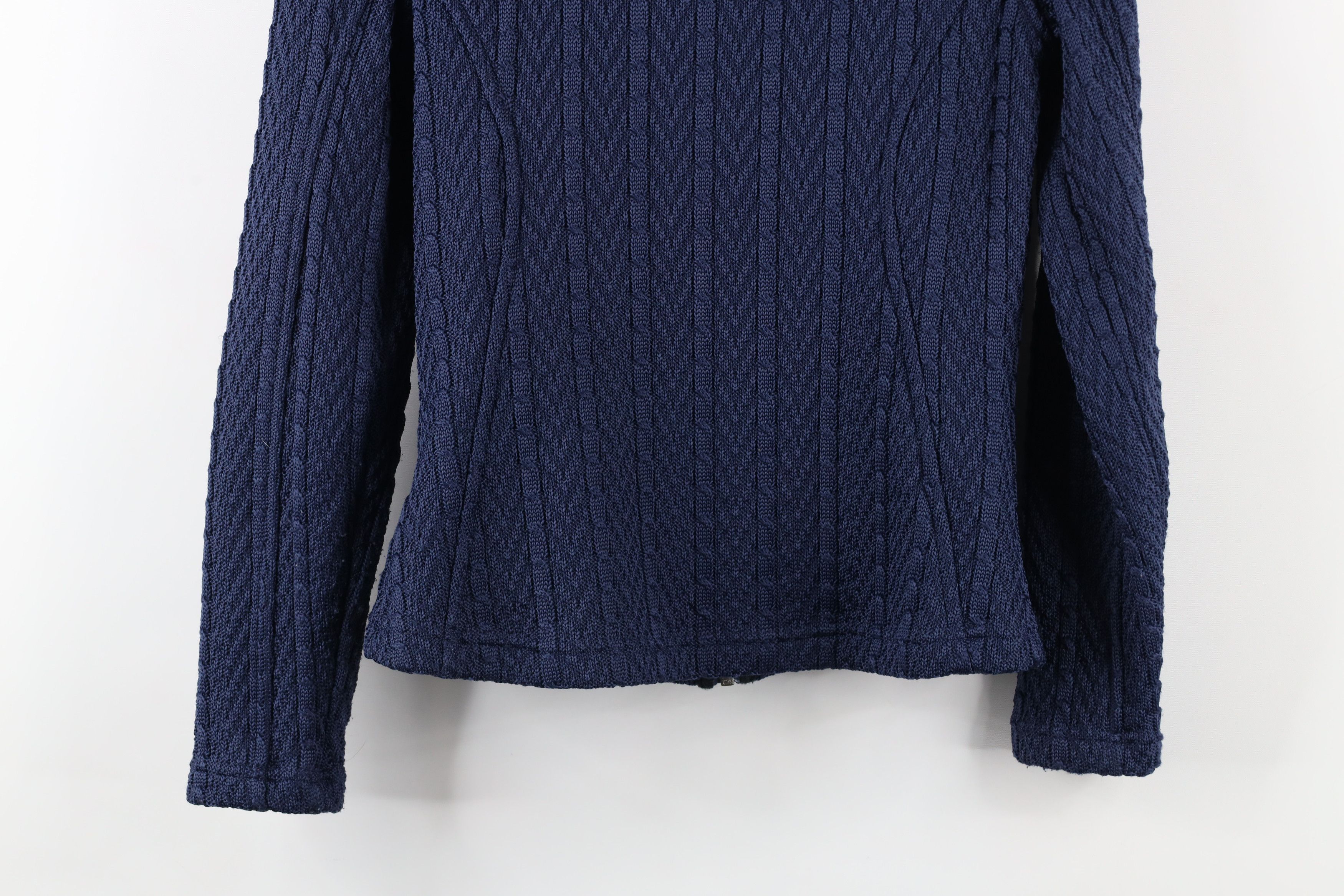 Spyder × Vintage Spyder Out Core Chunky Cable Knit Major Sweater Jacket Blue Size S / US 4 / IT 40 - 17 Thumbnail