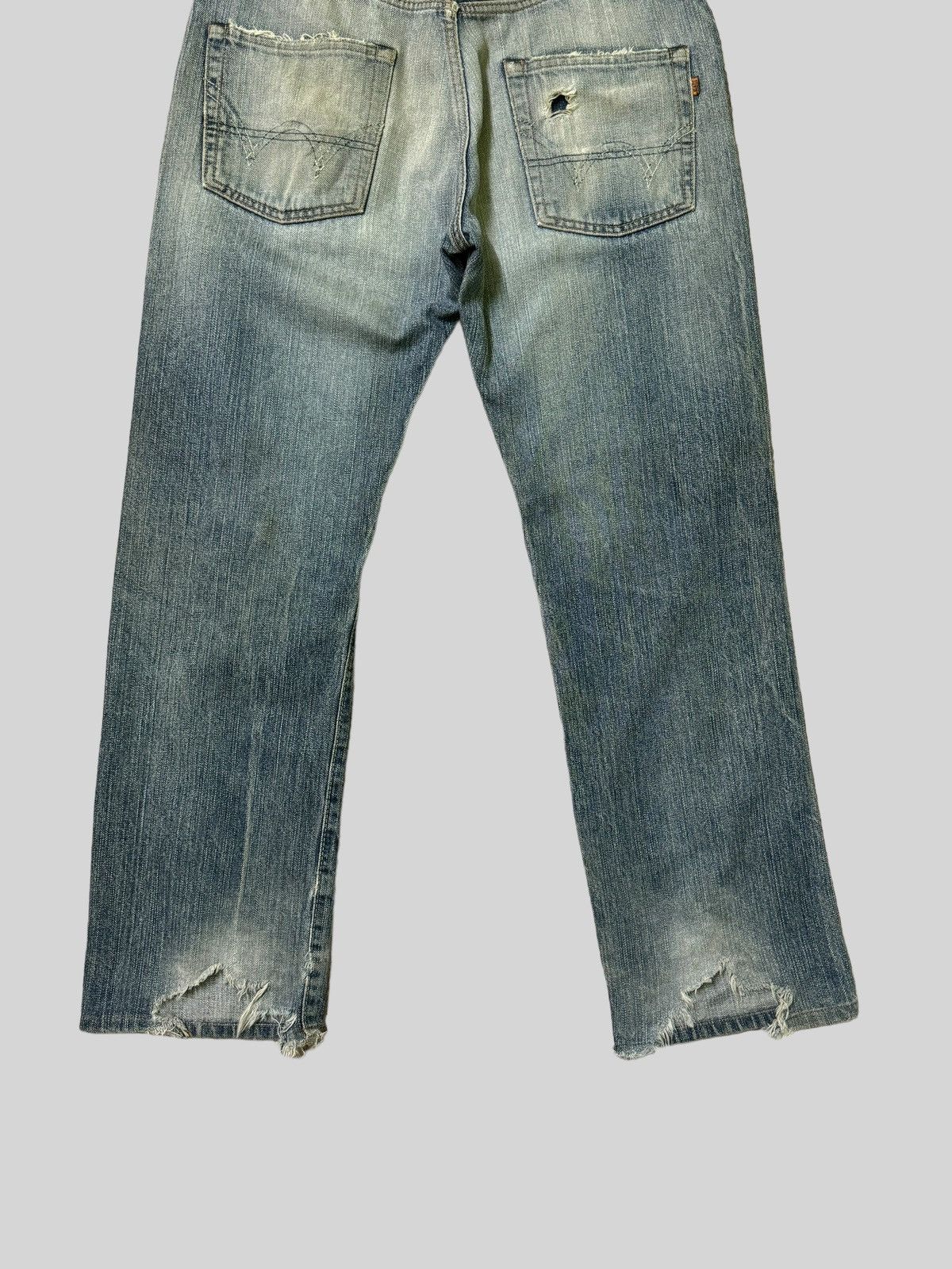 Edwin × Japanese Brand Vintage Japanese Edwin 505Bxx Selvedge Distressed Jeans Size US 33 - 14 Thumbnail
