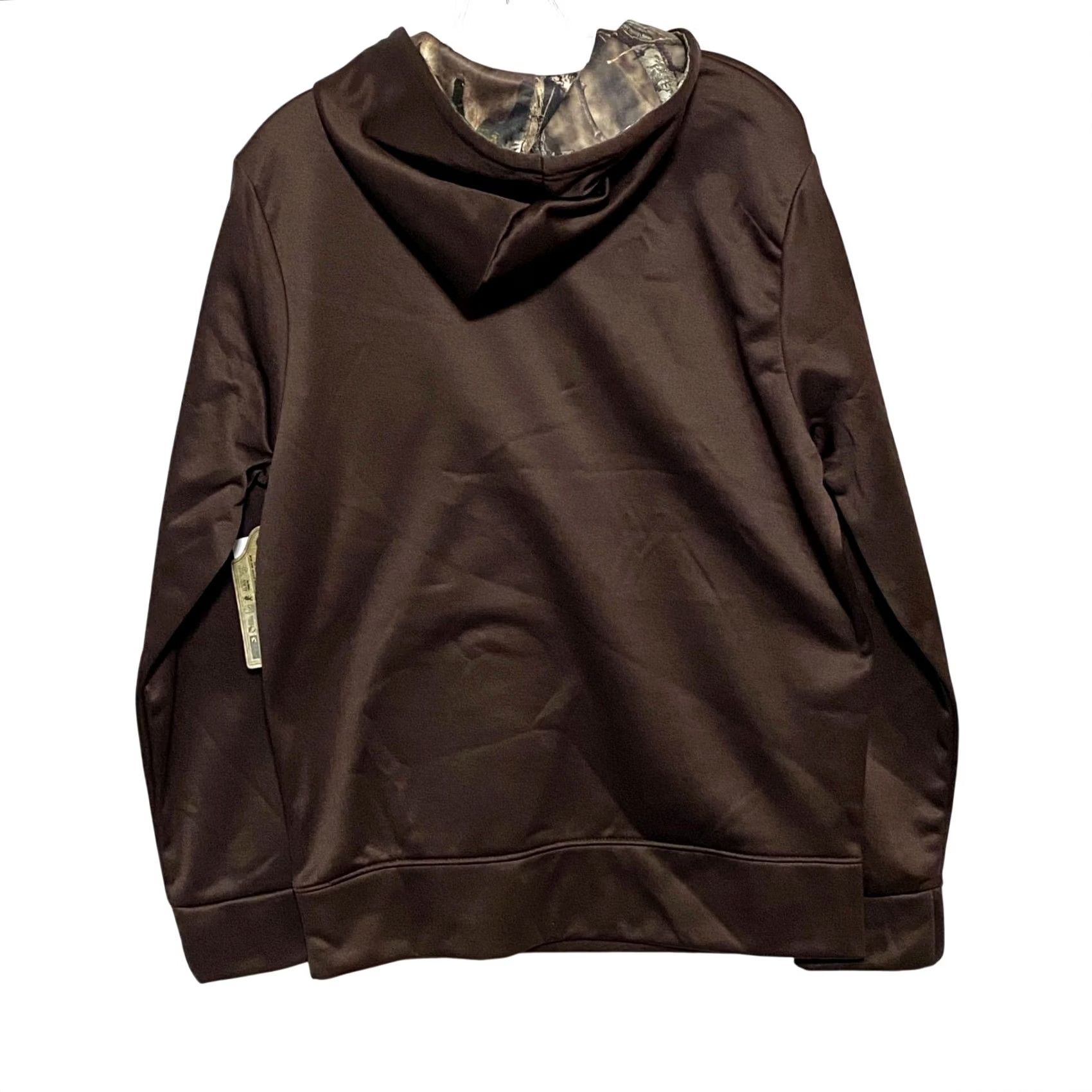 Vintage Mossy Oak Brown Hoodie Pullover Mens L American Flag Camo Hunting Outdoors NWT Size US L / EU 52-54 / 3 - 3 Thumbnail