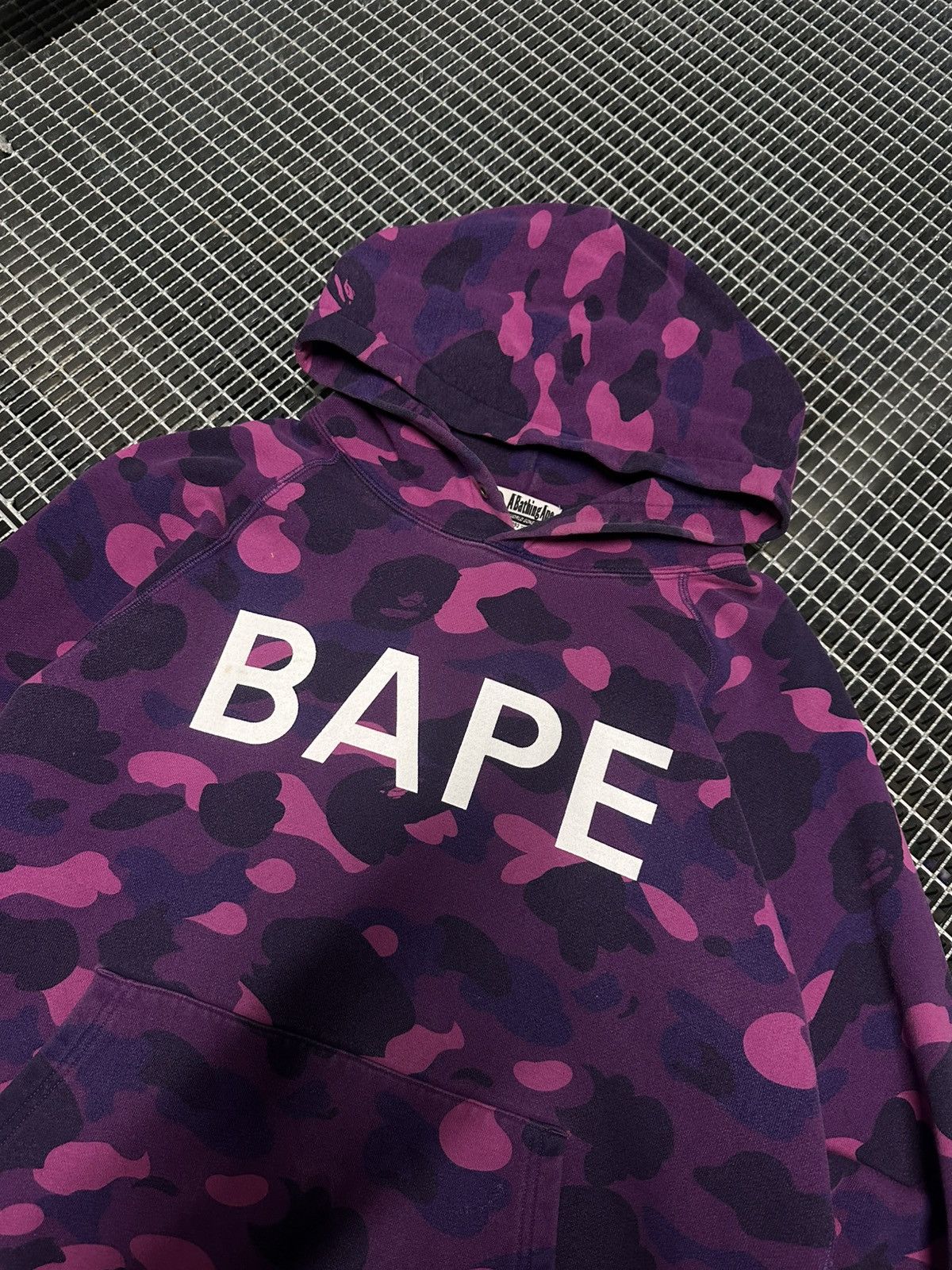 Bape BAPE hoodie with front logo Purple & black Size US M / EU 48-50 / 2 - 2 Thumbnail