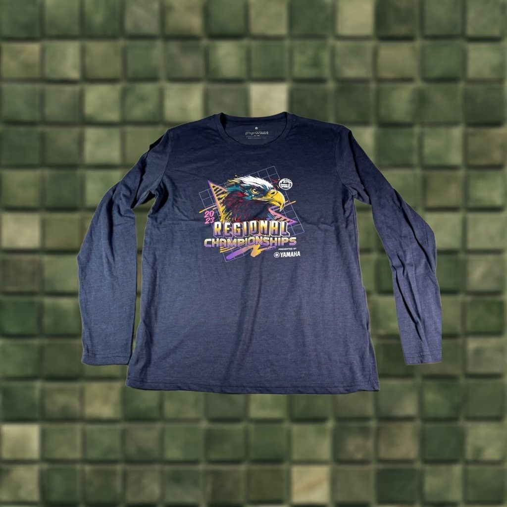 Yamaha Pep Wear T-shirt Sz L Yamaha Bands of America 2023 Regional Championships Crew Neck Long Sleeve Women Blue T-Shirt Size L / US 10 / IT 46 - 1 Thumbnail