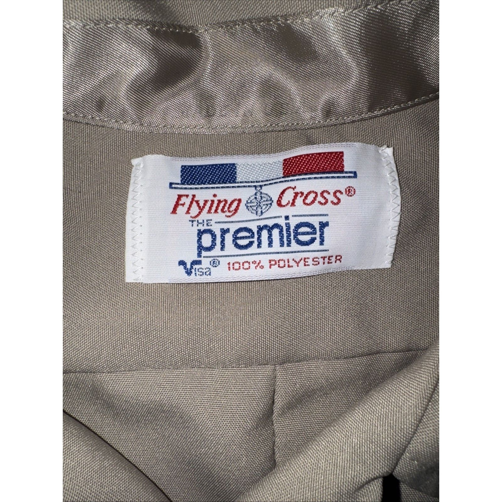 Flying Cross × Vintage Vintage Flying Cross Tan Shirt 23x27 Polyester USA Military Size US L / EU 52-54 / 3 - 5 Thumbnail