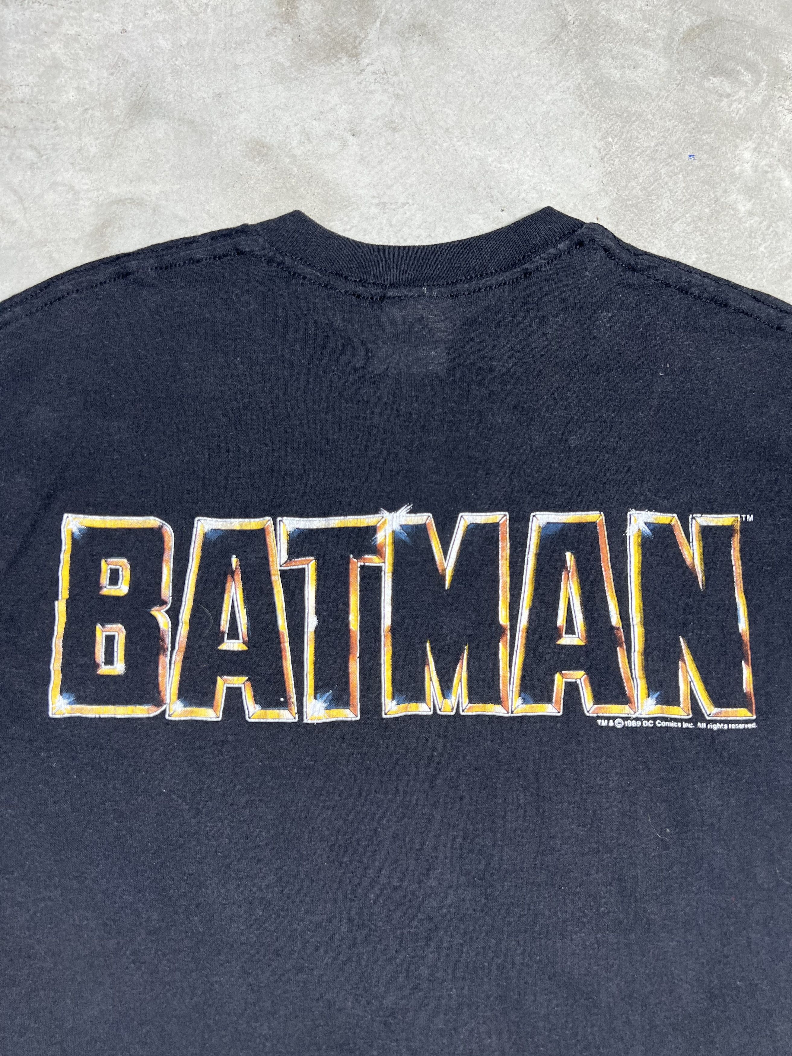 Vintage Vintage 80s Batman Big Logo Movie Promo Tee (M) GTMD624 Size US M / EU 48-50 / 2 - 11 Thumbnail