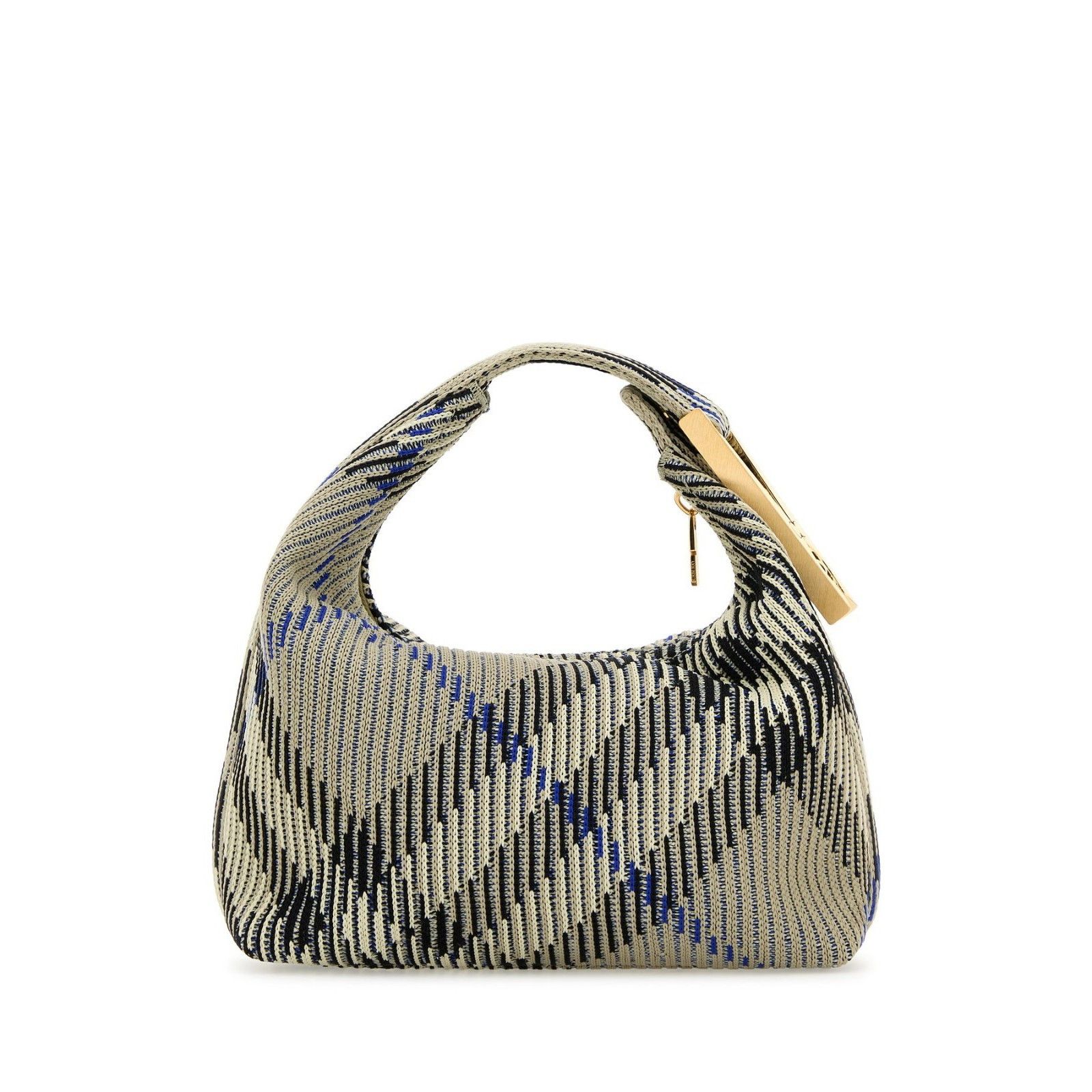 Burberry BURBERRY Peg Mini Gray Lichen Checkered Top Handle Bag New A Size ONE SIZE - 3 Thumbnail