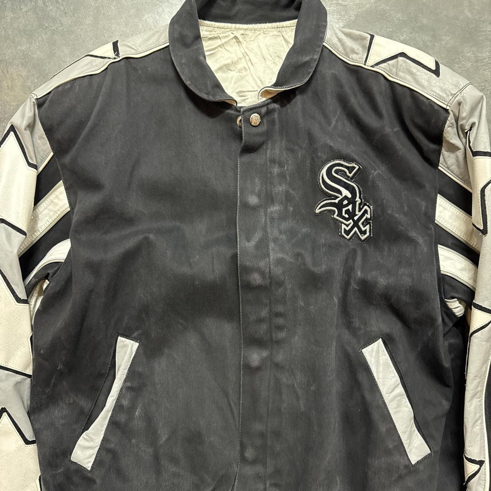 Vintage Vintage 90s Jeff Hamilton Chicago White Sox Leather Jacket Size US L / EU 52-54 / 3 - 4 Thumbnail