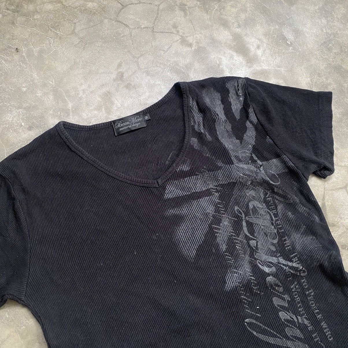 Tornado Mart 2000s Beaumere Imortal Design Vkei Style V Neck Poem T-Shirt Size US M / EU 48-50 / 2 - 2 Thumbnail