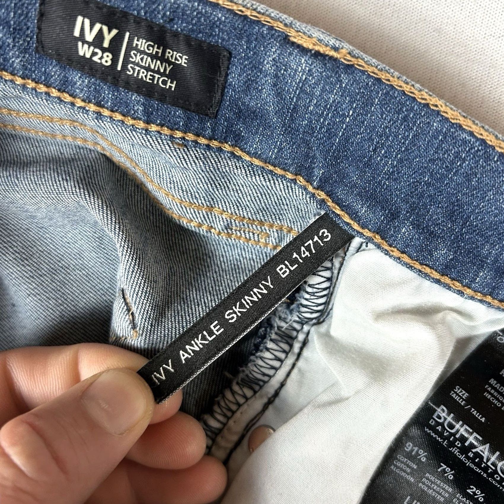 Buffalo David Bitton Buffalo David Bitton Ivy Ankle Skinny Jeans Womens 28 Blue Denim High Rise Bling Size 28" / US 6 / IT 42 - 7 Thumbnail
