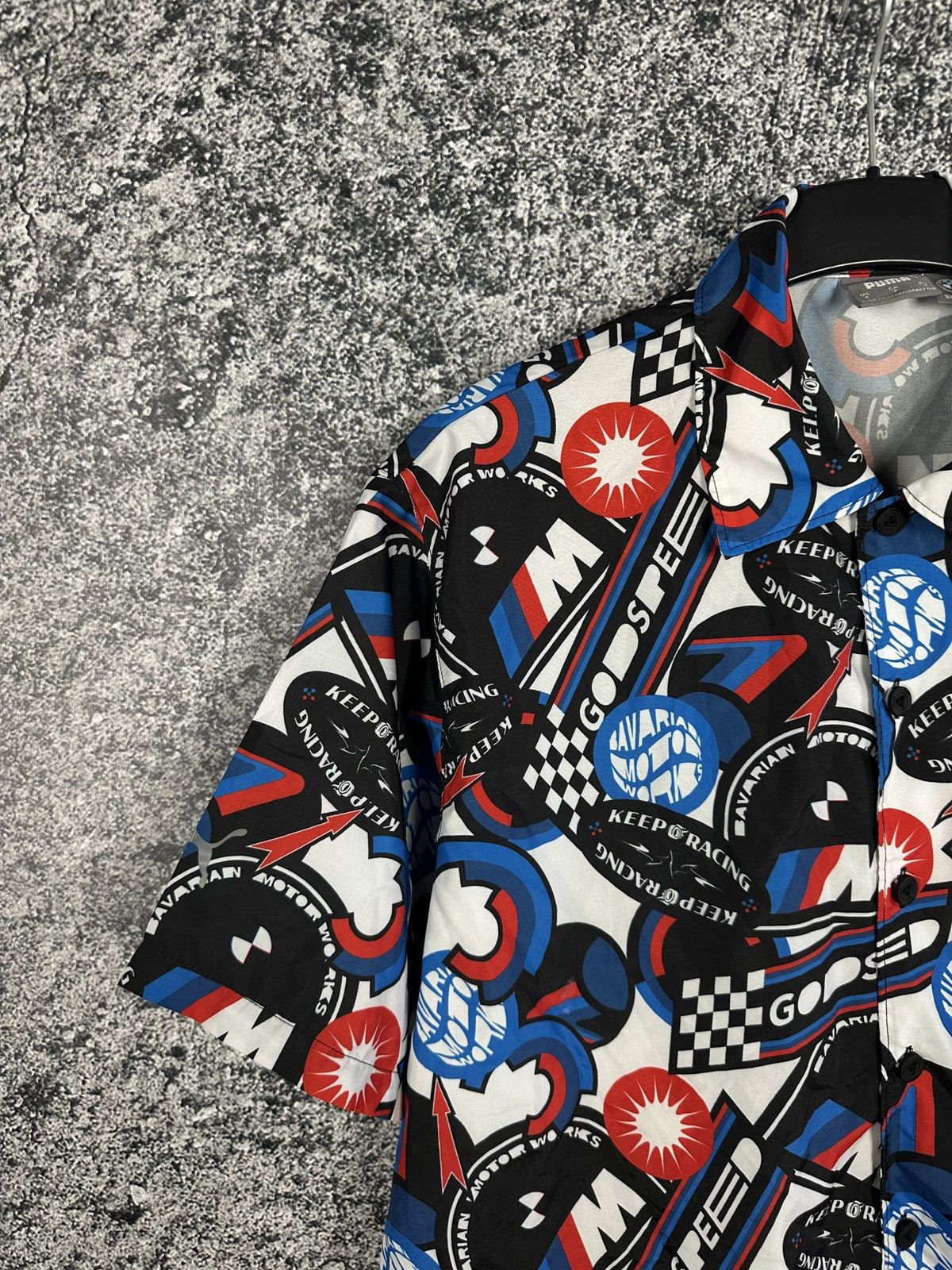 BMW × Puma BMW M Motorsport Puma Short Sleeve Racing Shirt Button Up Size US S / EU 44-46 / 1 - 3 Thumbnail