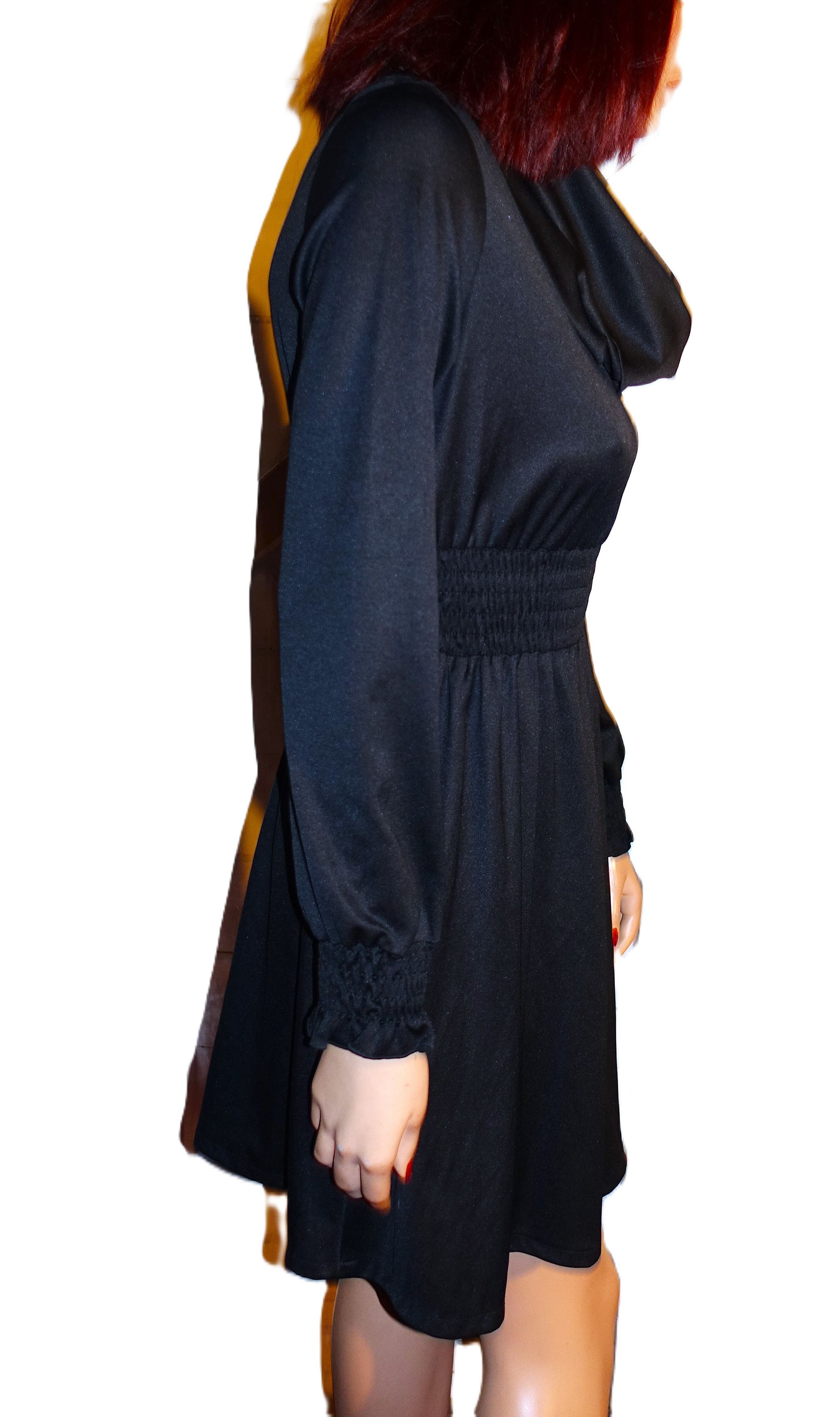 Vintage Vintage Nancy G Black Cowl Neck Dress XS Size XS / US 0-2 / IT 36-38 - 7 Thumbnail