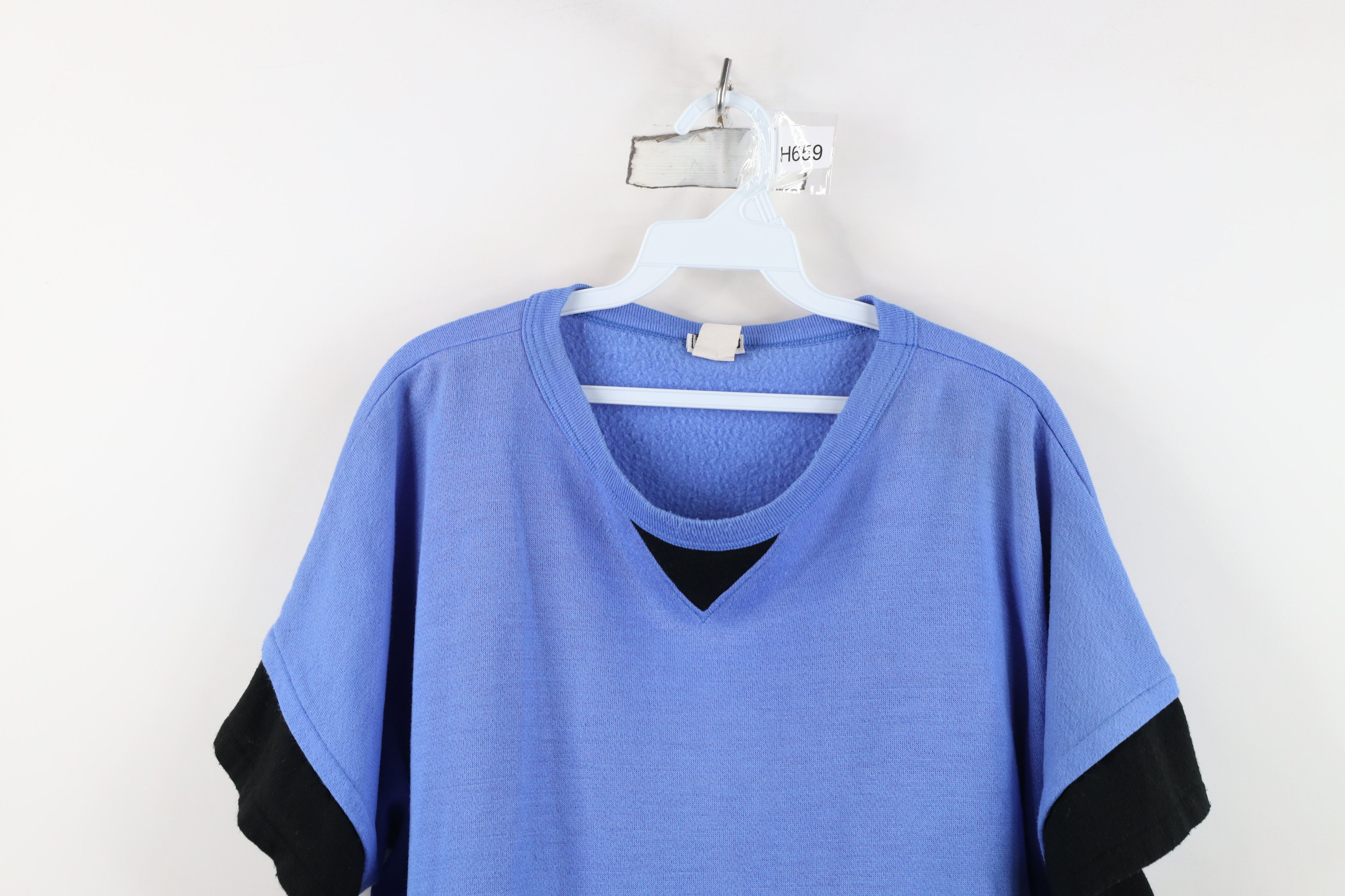 Vintage Vintage 80s Streetwear Dolman Sleeve Sweatshirt Blue USA Size XL / US 12-14 / IT 48-50 - 2 Thumbnail
