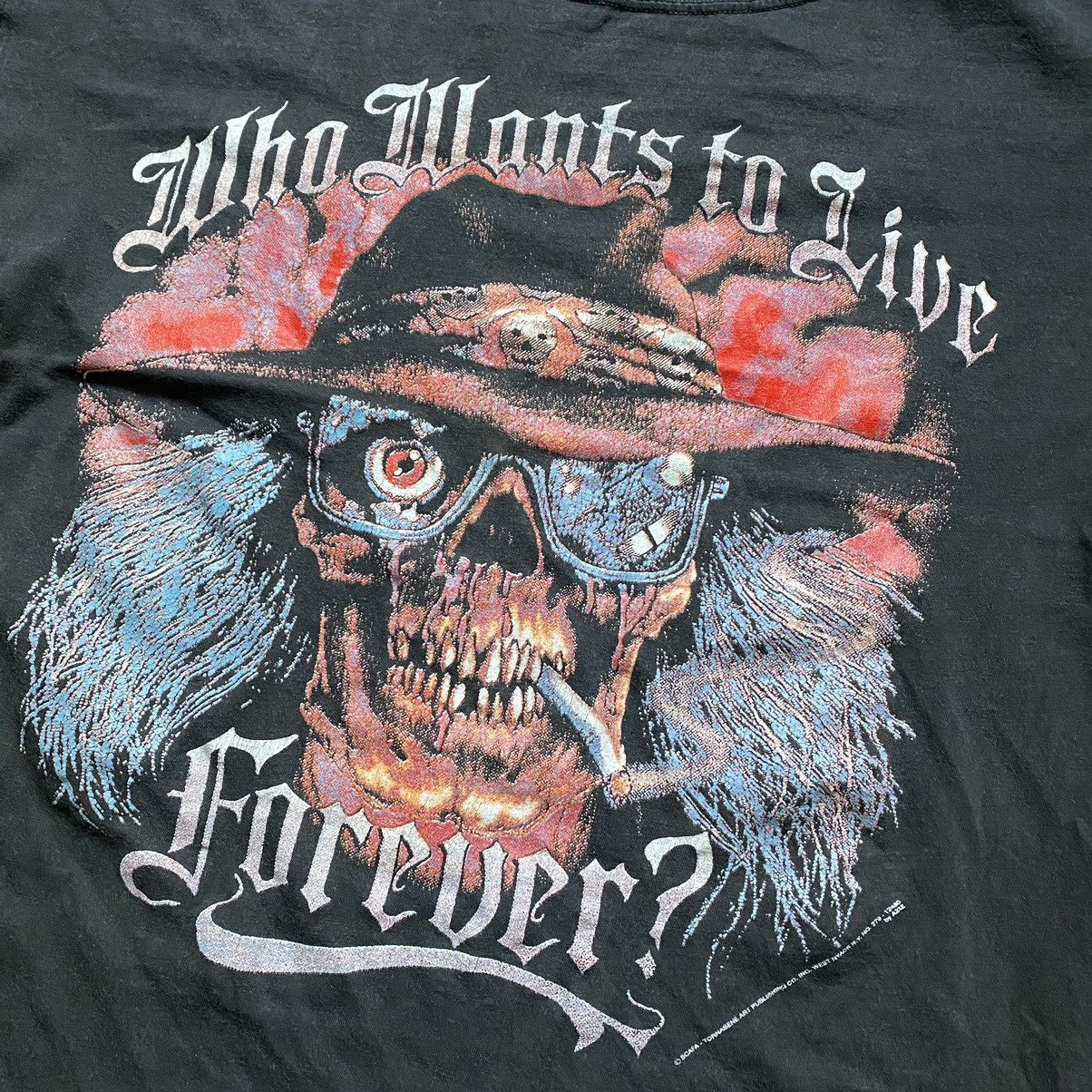 Vintage 1990s vtg biker 3D Emblem style t-shirt single stitch Size US L / EU 52-54 / 3 - 2 Thumbnail