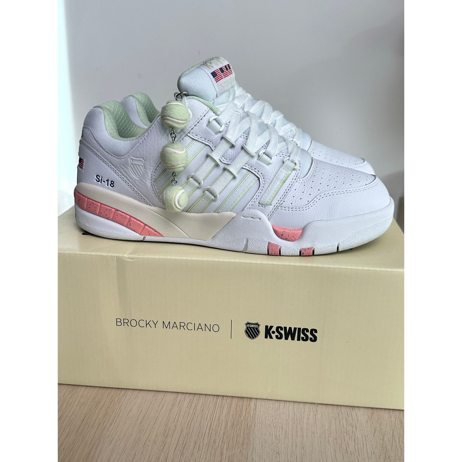 K-Swiss K-Swiss SI-18 x Brocky Marciano White Sneaker - Size 7.5M Size US 7.5 / IT 37.5 - 1 Thumbnail