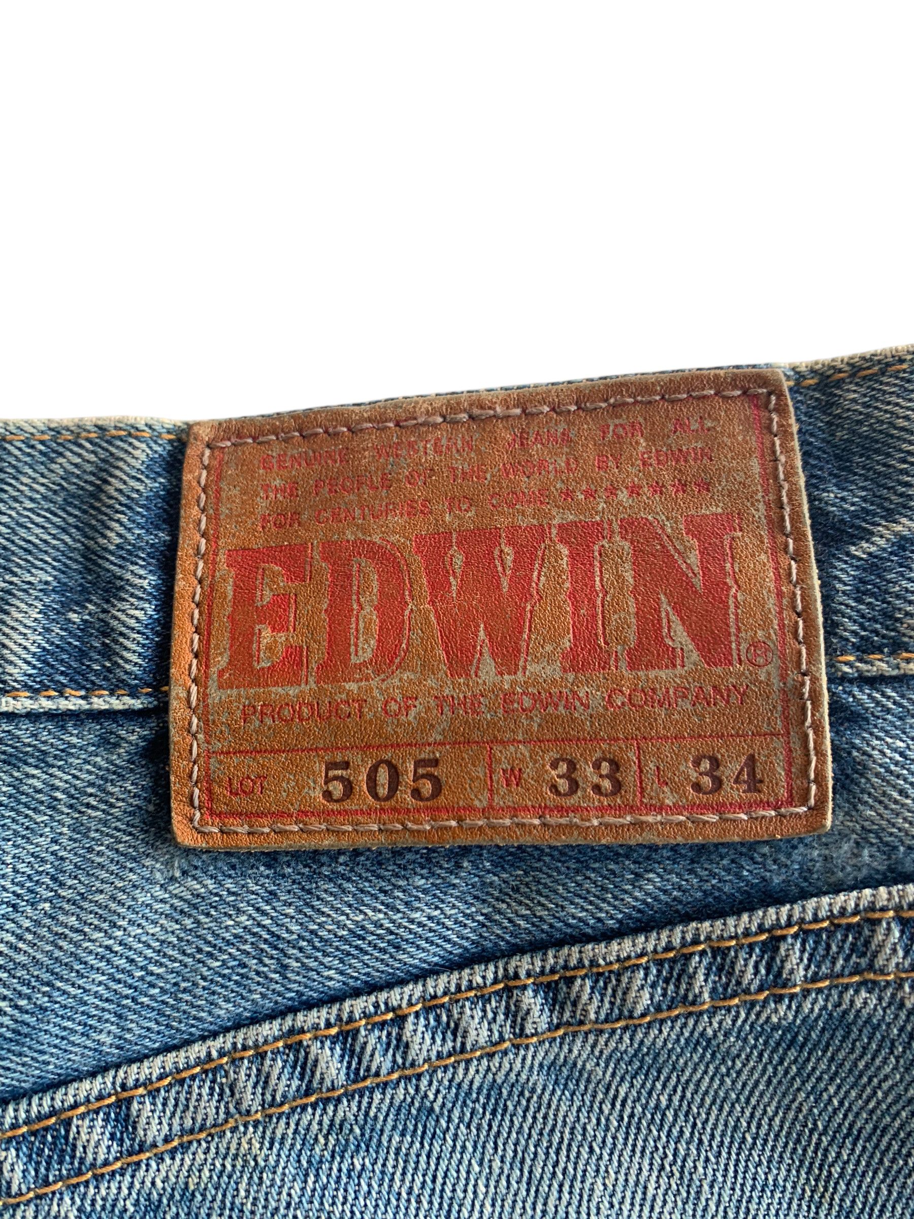 Kapital VINTAGE EDWIN 505 SELVEDGE BAGGY FADED DISTRESSED DENIM Size US 33 - 12 Thumbnail