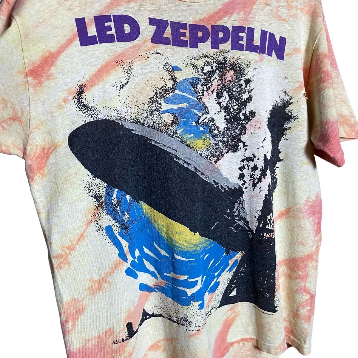 Band Tees Vintage 90s Led Zeppelin Band Tee / Distressed T-Shirt Size US L / EU 52-54 / 3 - 2 Thumbnail