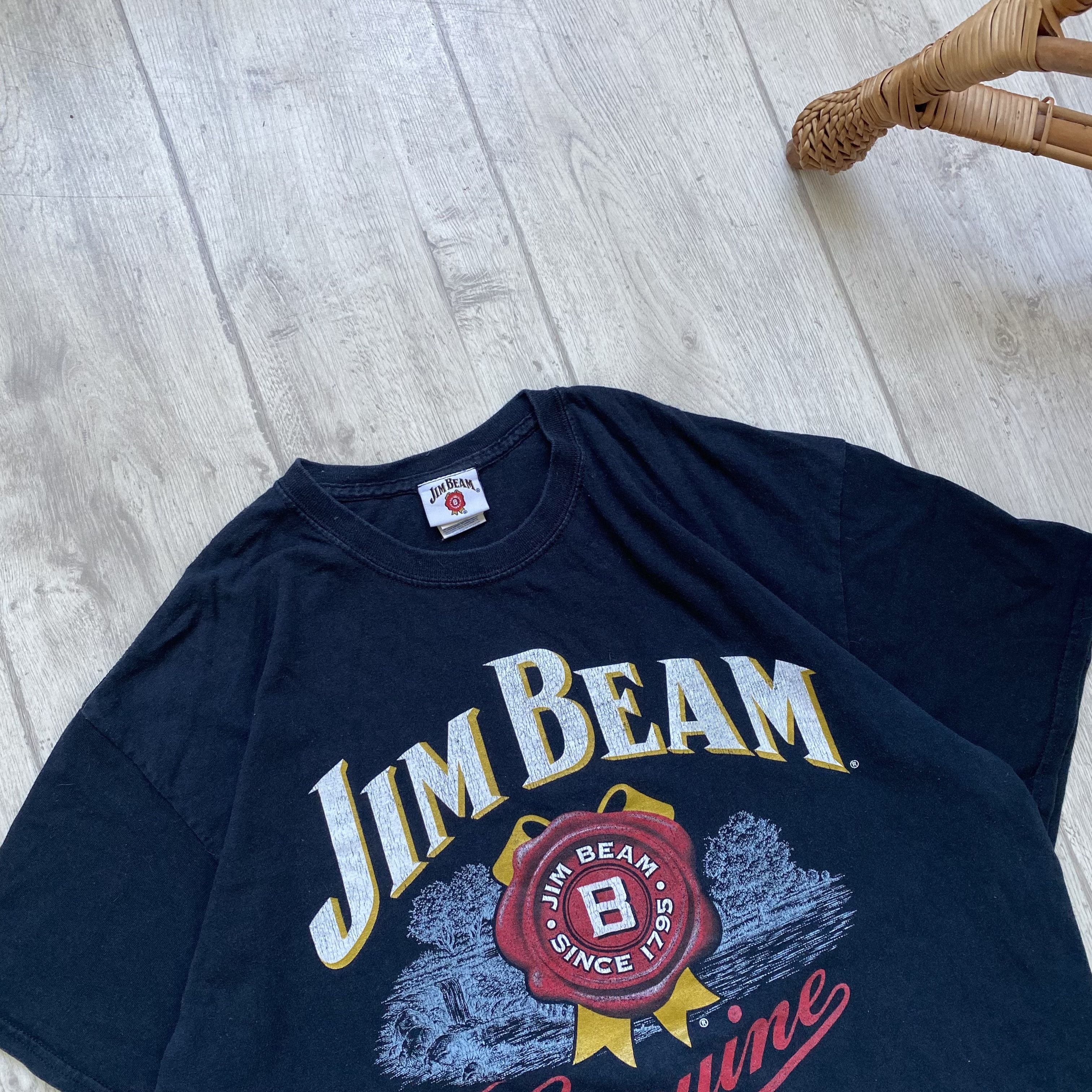 Band Tees 🥃 Vintage Jim Beam bourbon tee Big logo whiskey Size US XL / EU 56 / 4 - 3 Thumbnail