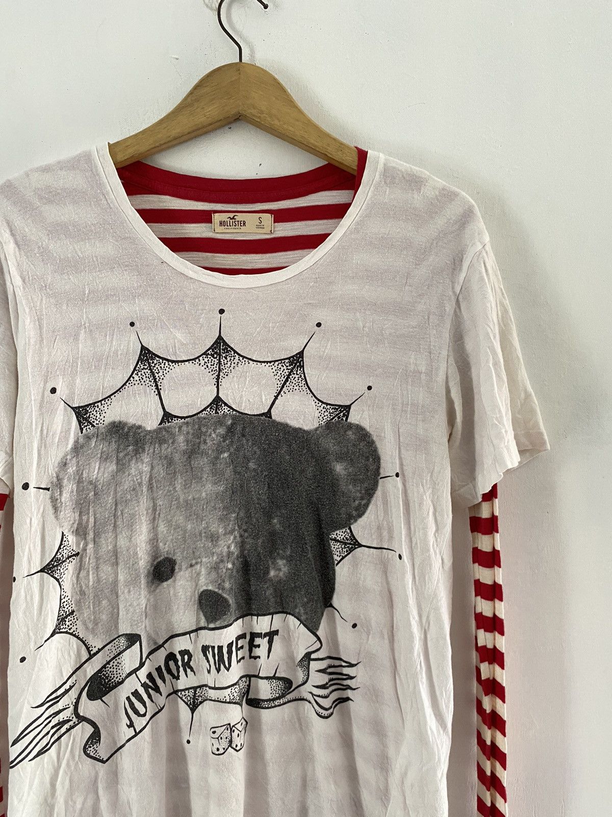 20471120 × Hysteric Glamour × Japanese Brand 2in1 junior sweet spider bear double layers tshirt Size US L / EU 52-54 / 3 - 2 Thumbnail
