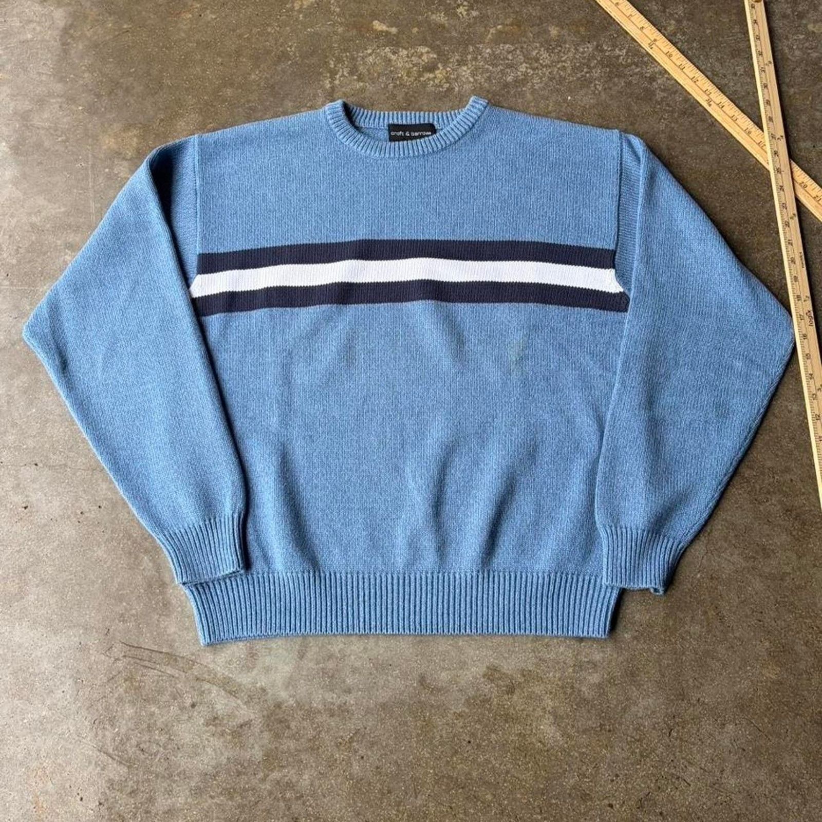 Croft & Barrow 2000s striped knit sweater Size US L / EU 52-54 / 3 - 1 Thumbnail