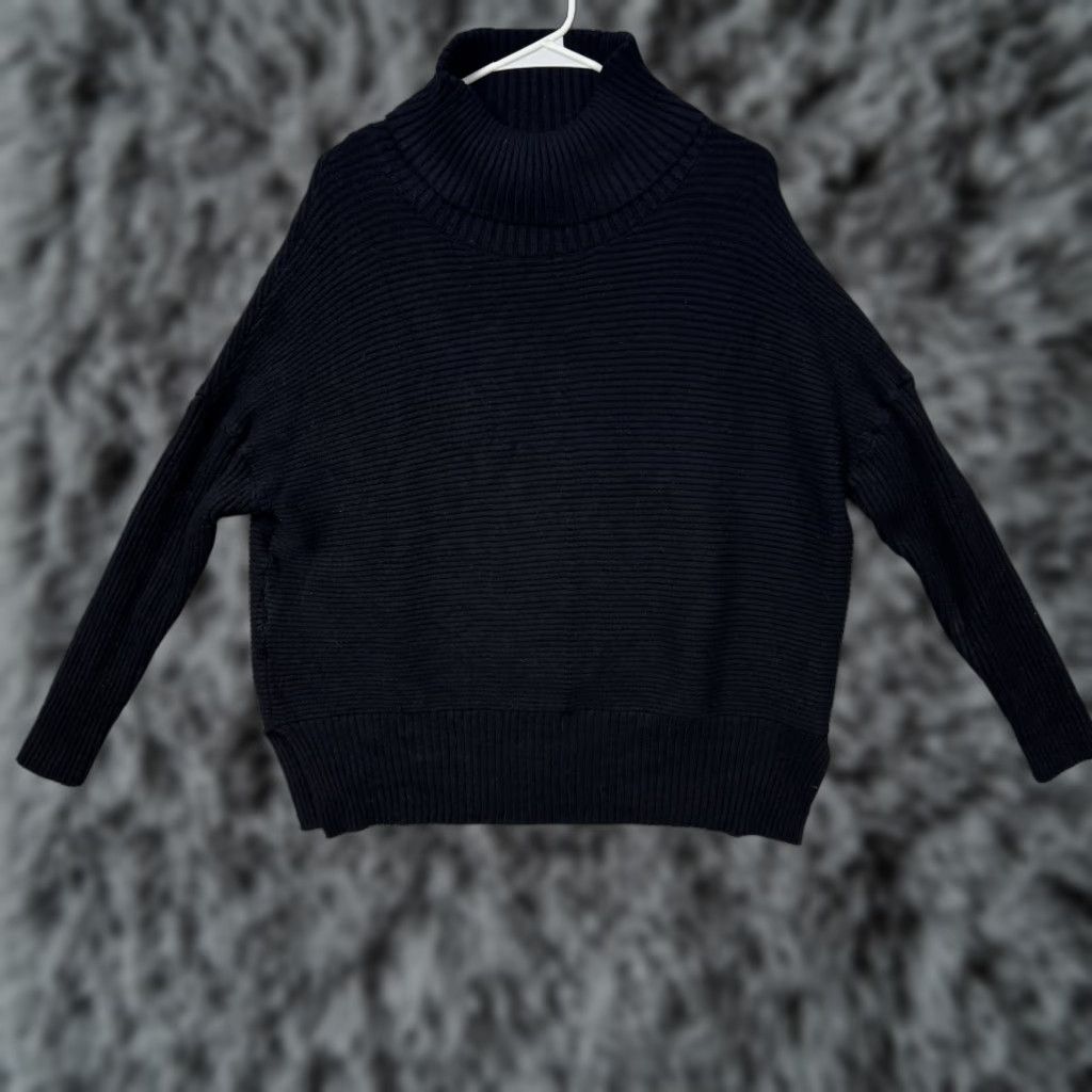 Vintage Lillusory Oversized Sweater XL Ribbed Knit Black Womens Pullover Casual Winter Fall Size XL / US 12-14 / IT 48-50 - 1 Thumbnail