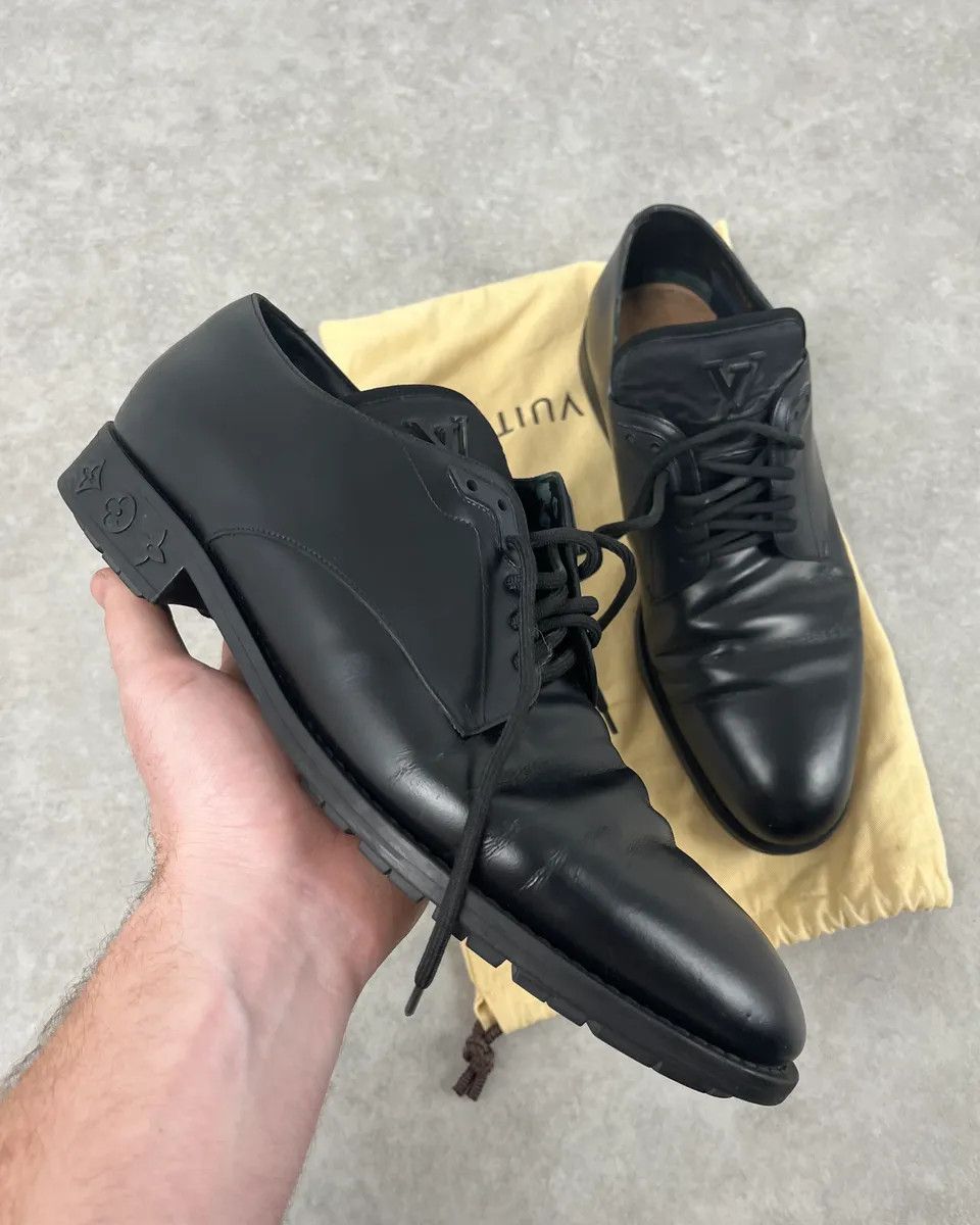 Louis Vuitton Louis Vuitton Black Modern Classy Leather Derby Shoes Size US 7.5 / EU 40-41 - 1 Thumbnail