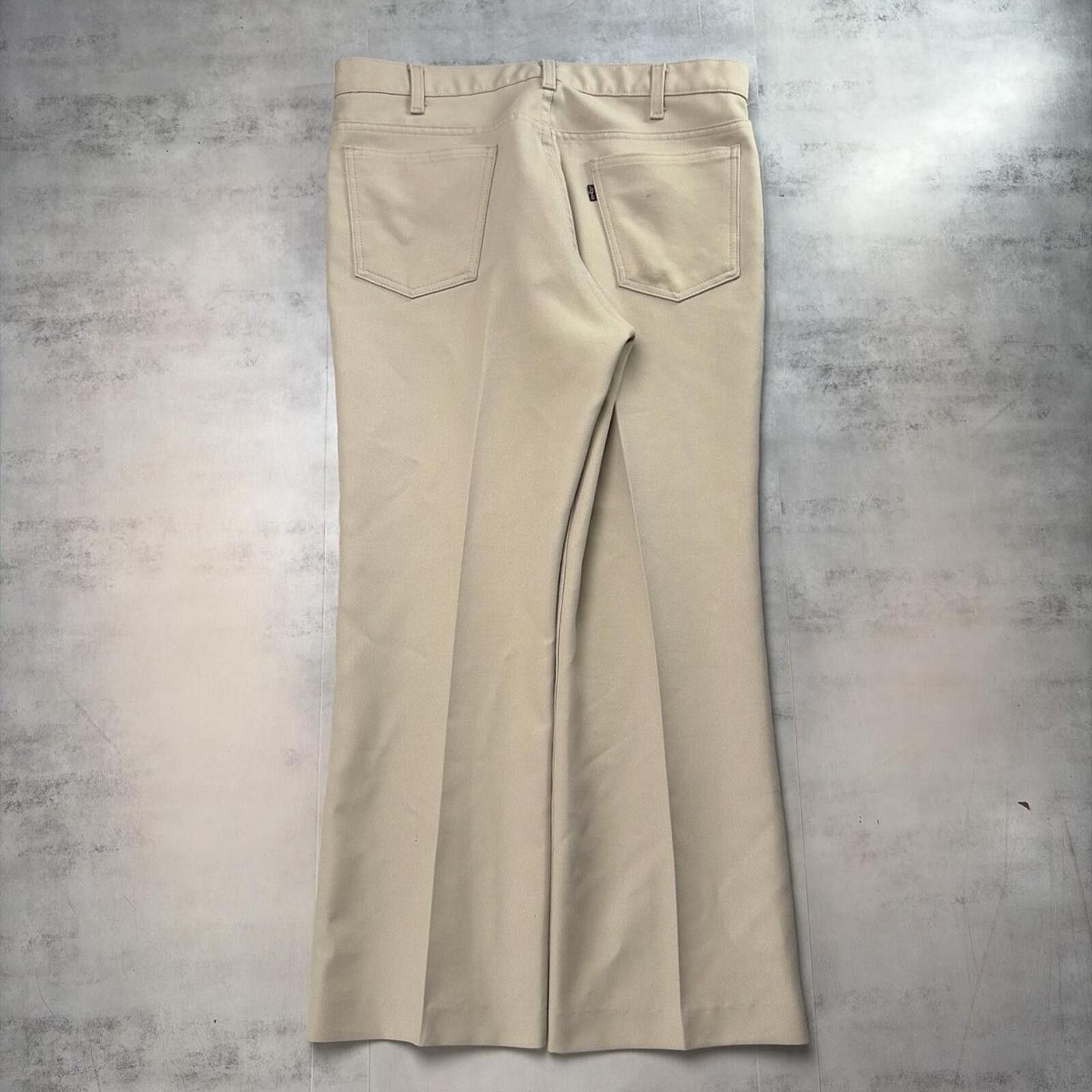 Levi's Vintage 70s Levi’s Sta-Prest Cream Flare Bootcut Dress Pants Size US 34 / EU 50 - 1 Thumbnail