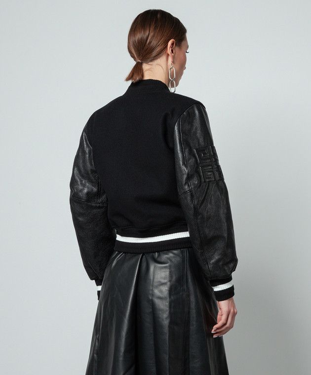 Givenchy o1w1db10325 Bomber Jacket In Wool in Black Size XS / US 0-2 / IT 36-38 - 3 Thumbnail