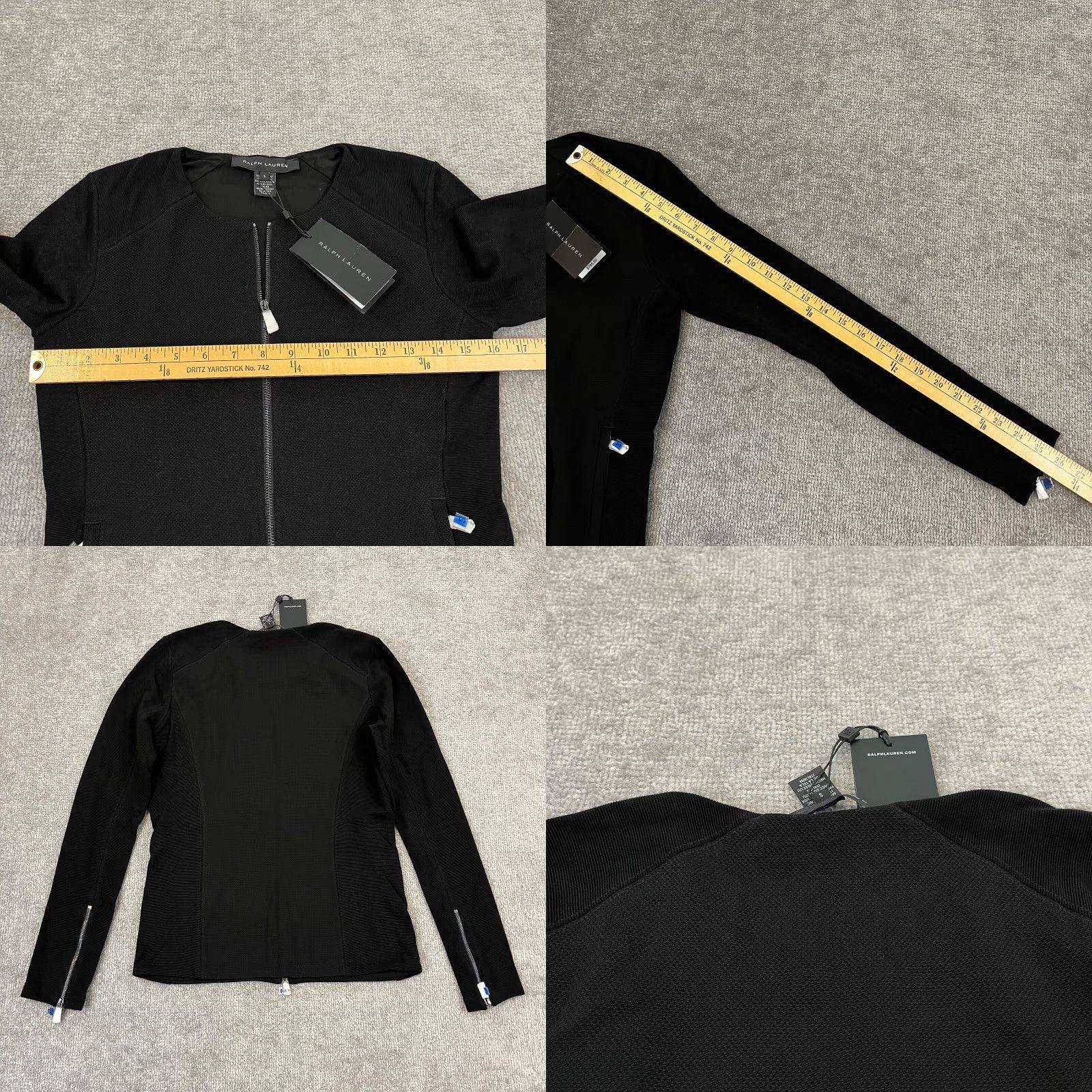 Ralph Lauren RALPH LAUREN Black Label Jacket Womens Small Black Full Zip Viscose Classic Casual Size S / US 4 / IT 40 - 8 Thumbnail
