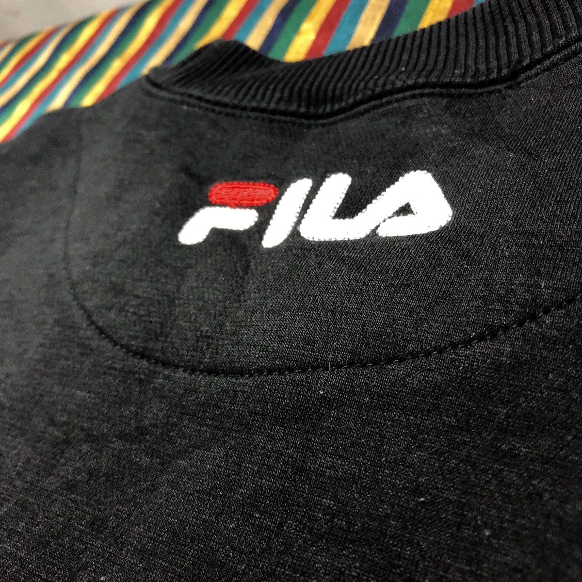 Other Vintage FILA Big Logo Pullover Embroidered Swatshirt Black Size US M / EU 48-50 / 2 - 10 Thumbnail