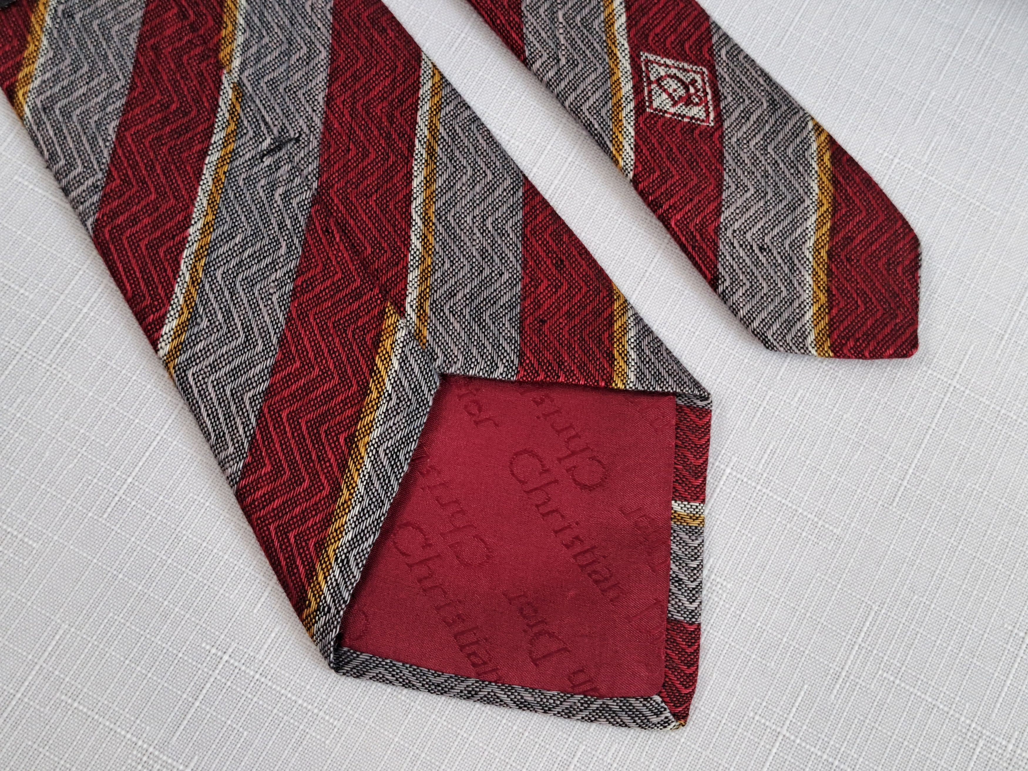 Dior × Vintage Vintage Christian Dior striped linen tie. Size ONE SIZE - 9 Thumbnail