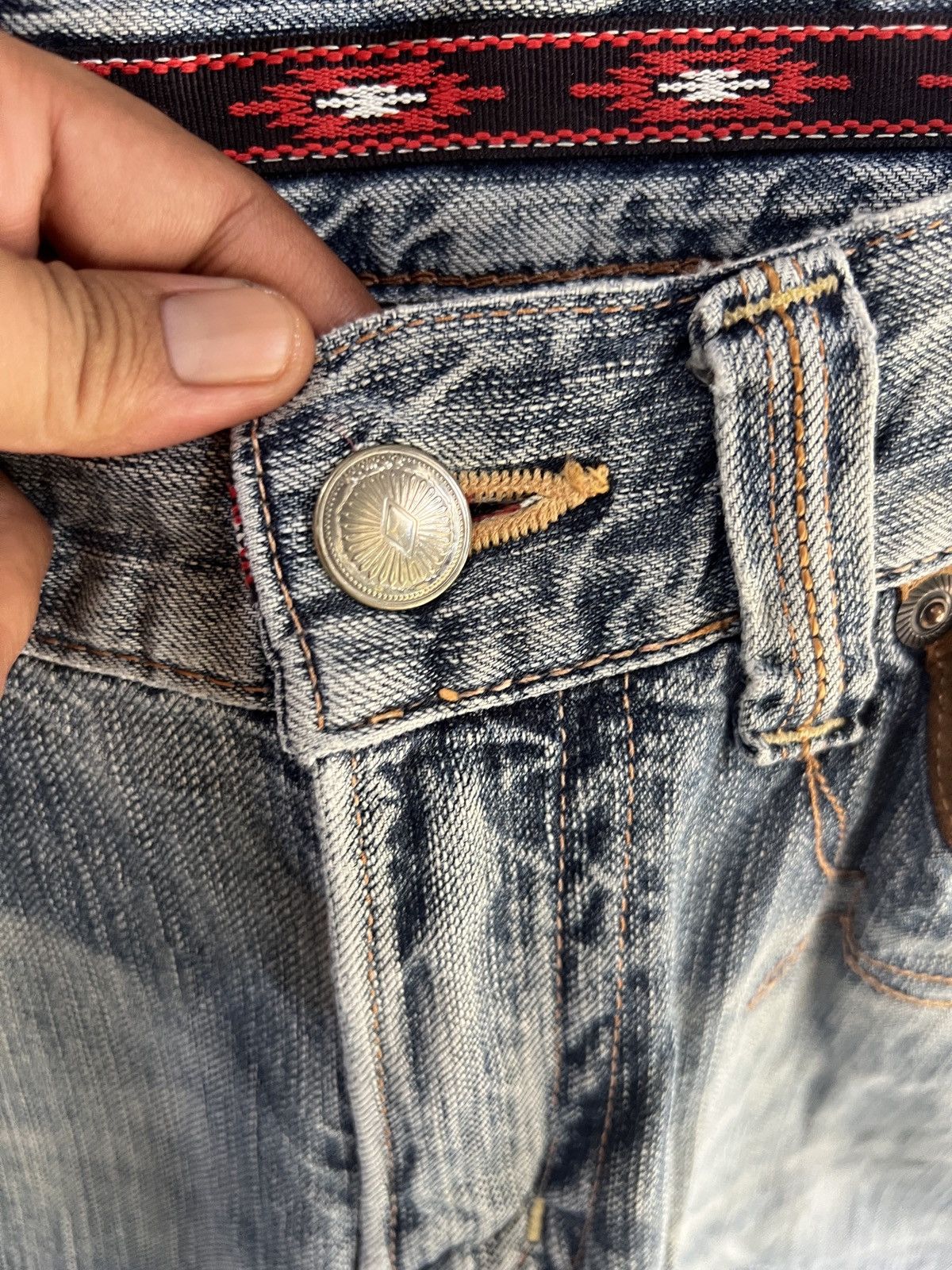 Edwin 🔥Edwin Exclusive Vintage XV Distressed Denim Size US 33 - 10 Thumbnail