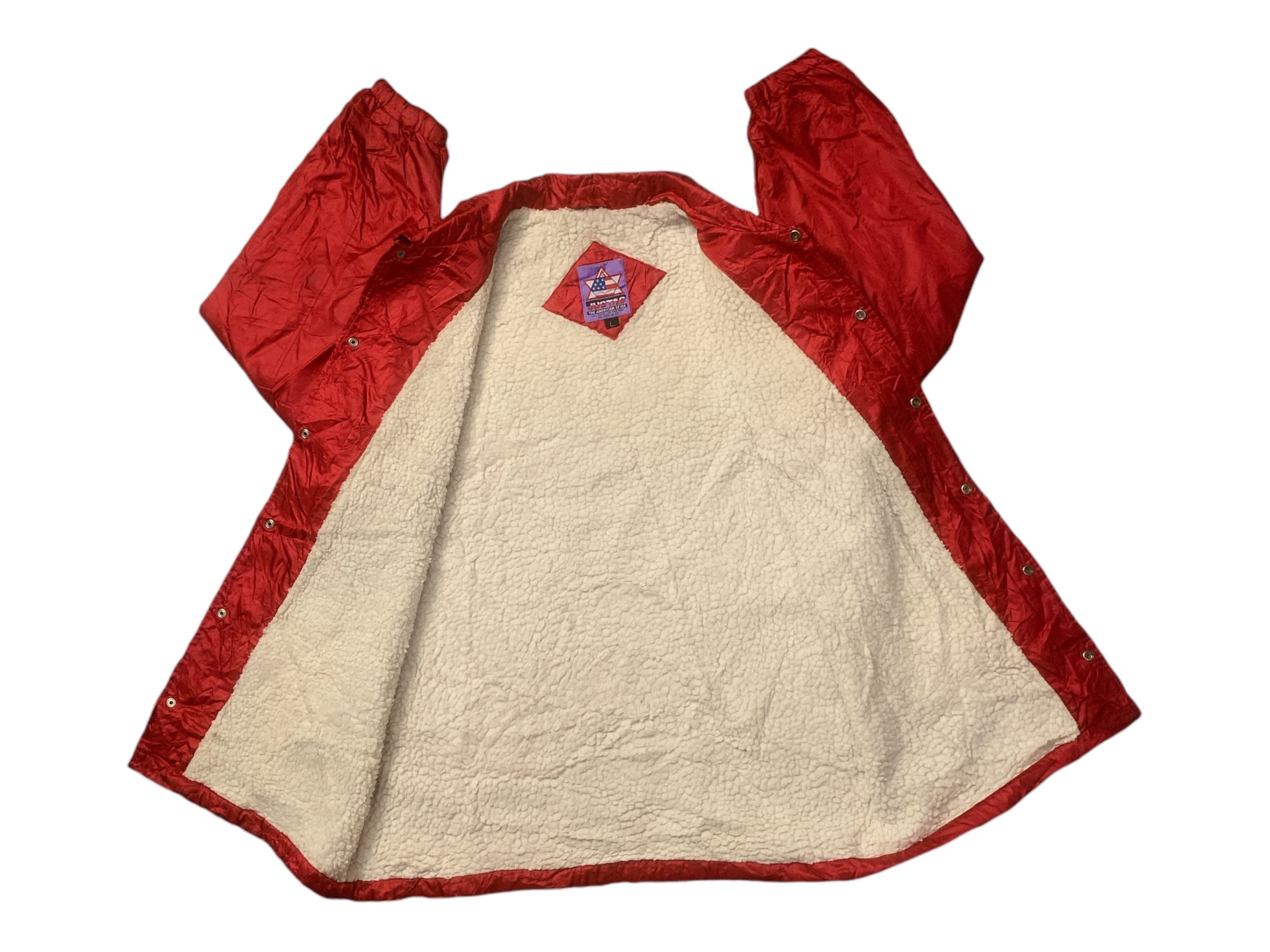 Japanese Brand Rare Design Vintage Justas American Style Sherpa Jackets Size US L / EU 52-54 / 3 - 3 Thumbnail