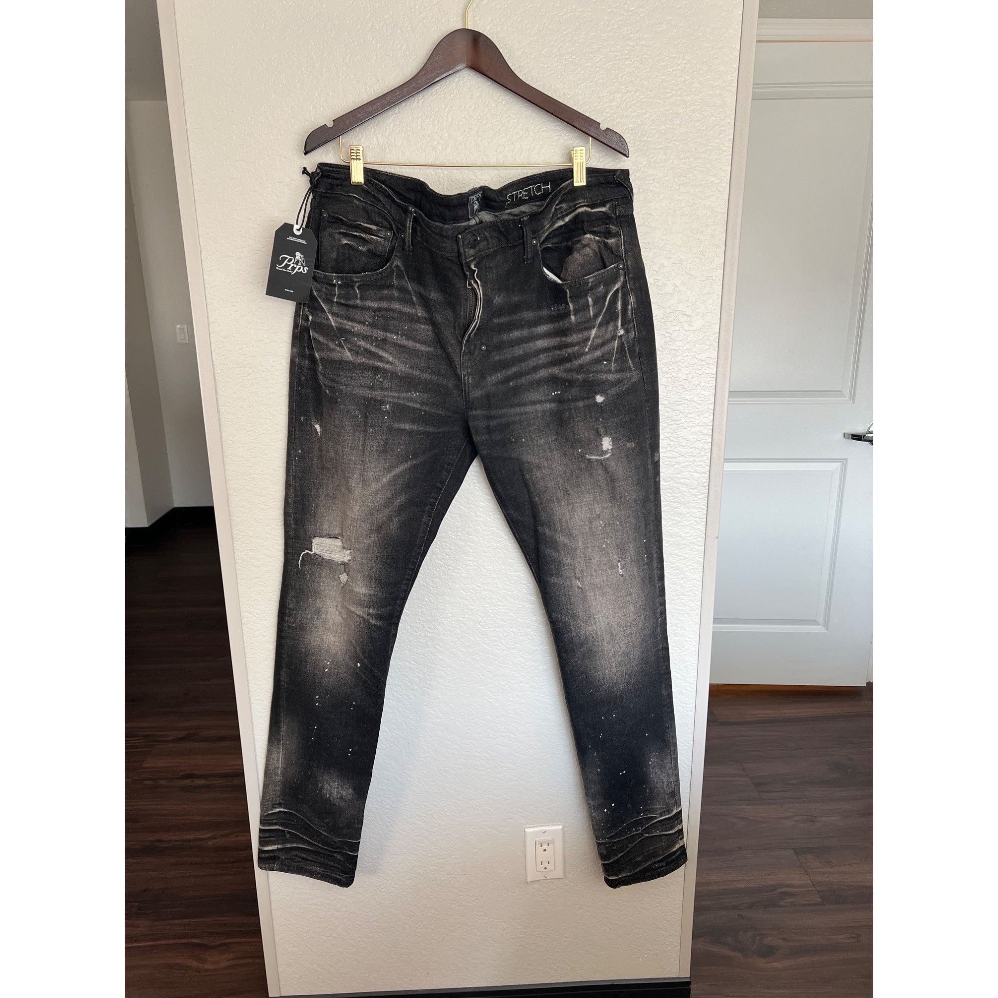Prps Prps The Eleanor Distressed Mens Jeans - Size 40x35 Size US 40 / EU 56 - 2 Thumbnail
