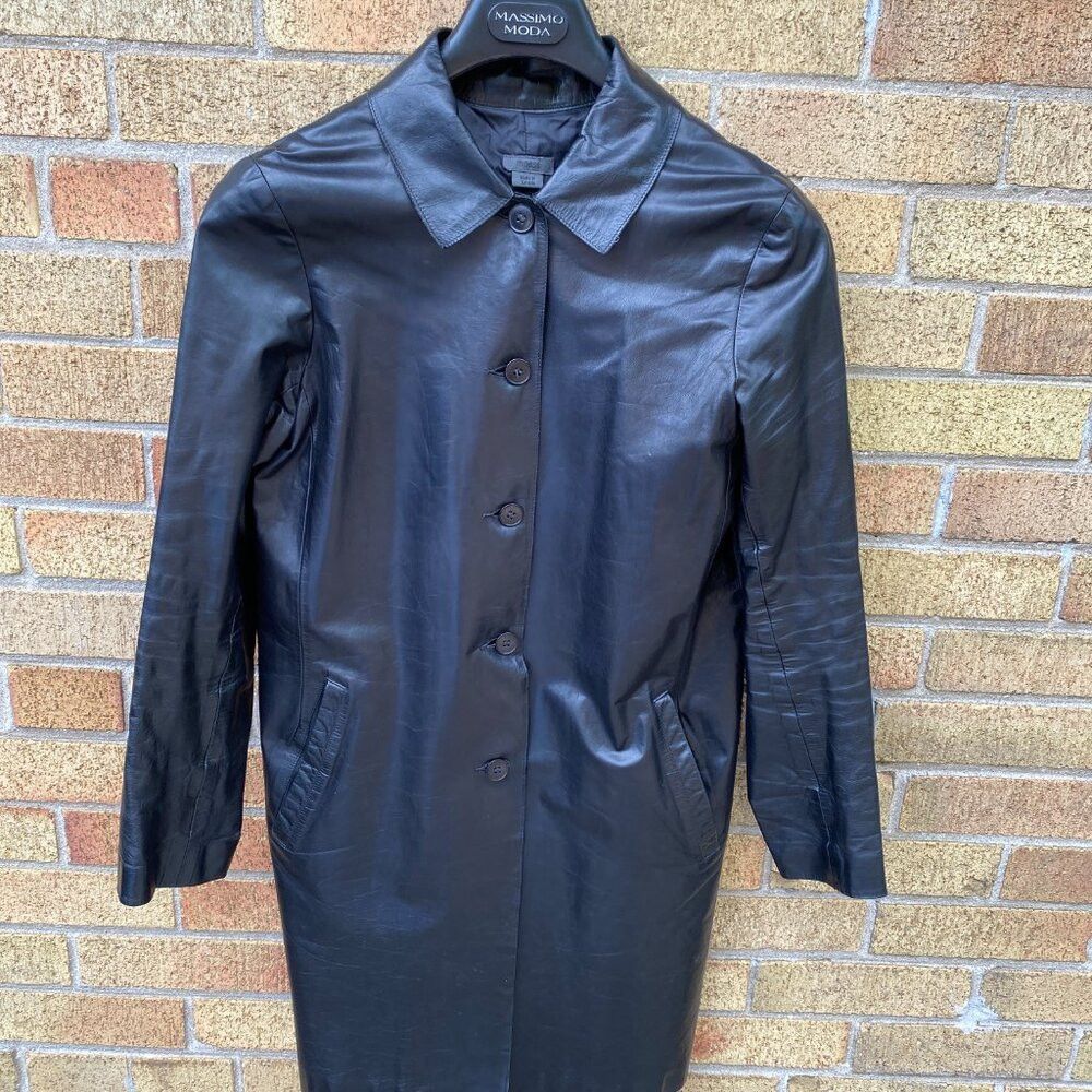 M0851 × Vintage Vintage 90s M0851 Genuine Leather Designer Jacket Small Bla Size S / US 4 / IT 40 - 3 Thumbnail