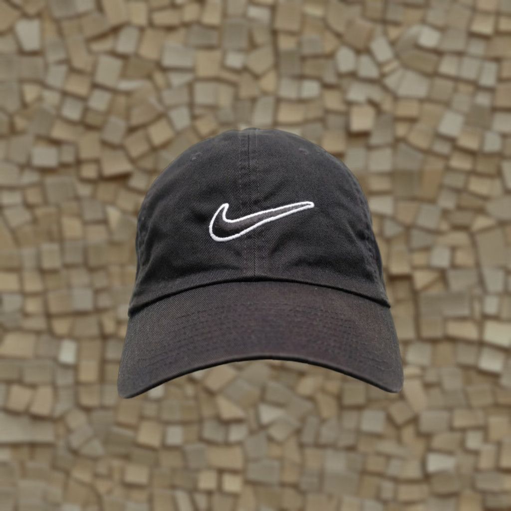 Nike VINTAGE Nike VTG Y2K RETRO BIG SWOOSH BASEBALL ACTIVE BLACK HAT ADJUSTABLE ONE SIZE 2021 Mens Size ONE SIZE - 1 Thumbnail